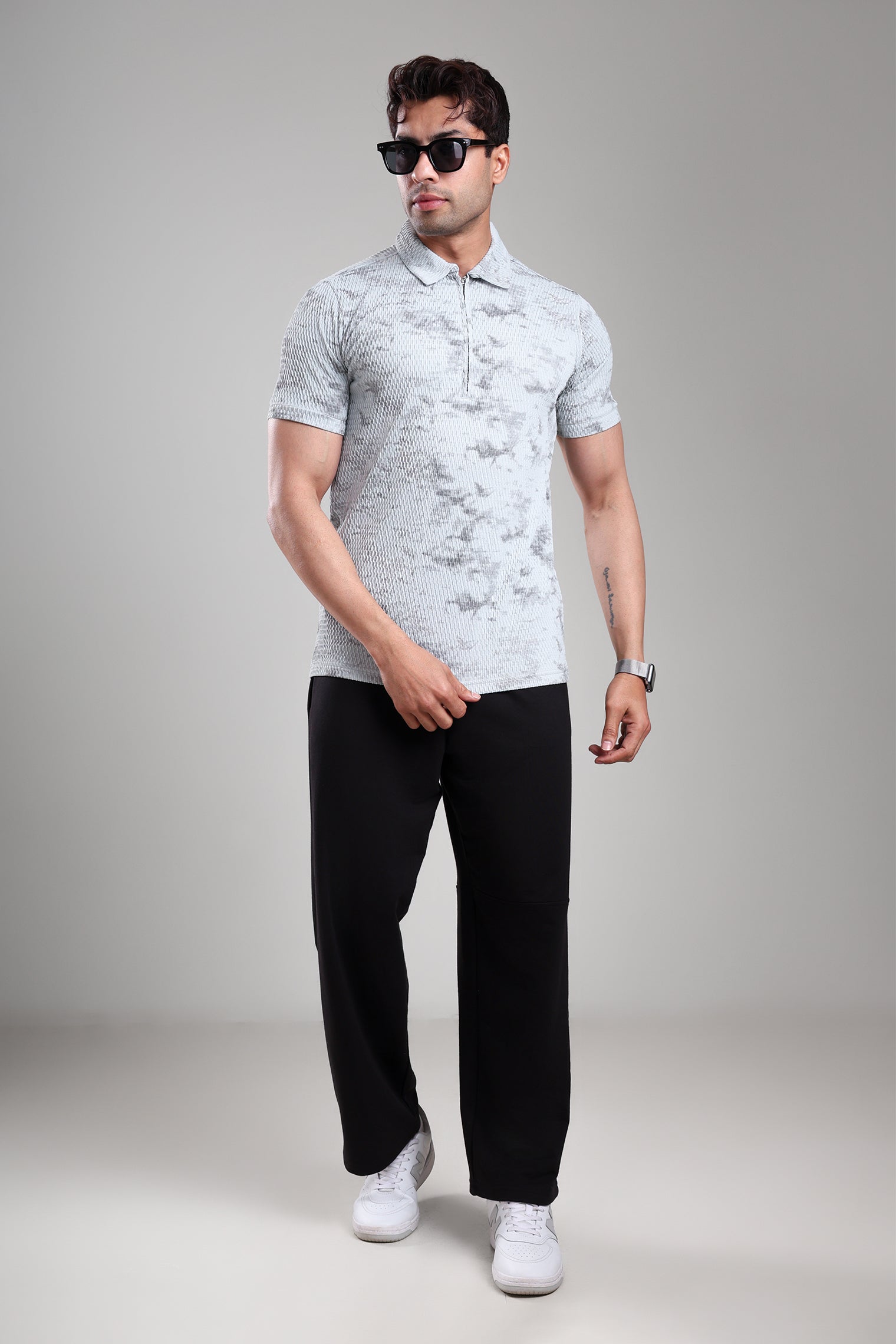 GROW Textured Polo Tee Mint