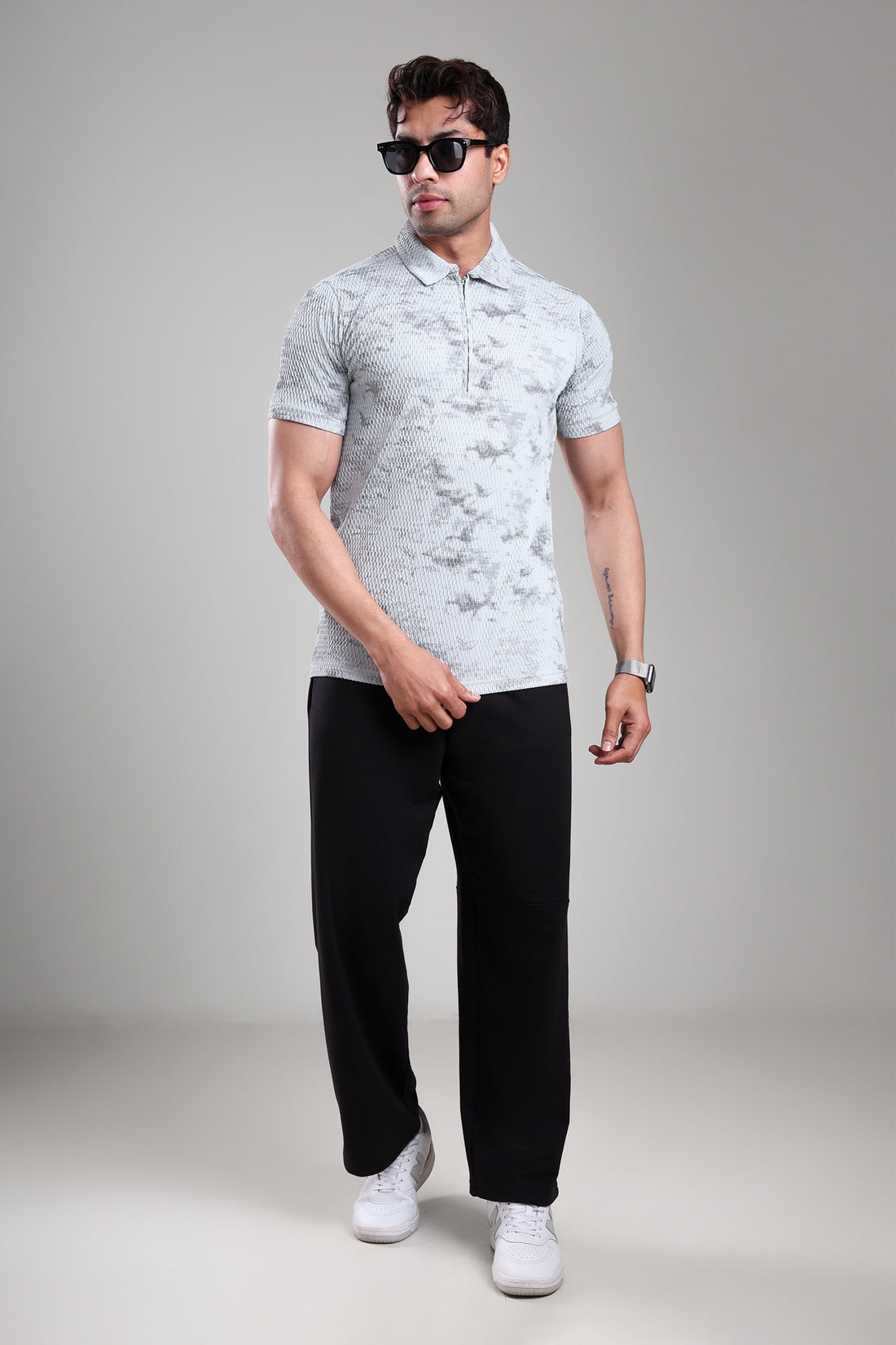 GROW Textured Polo Tee Mint