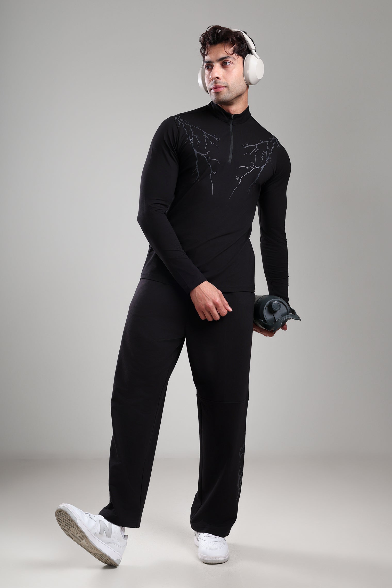 GROW ThunderFlex Zip Tshirt Black