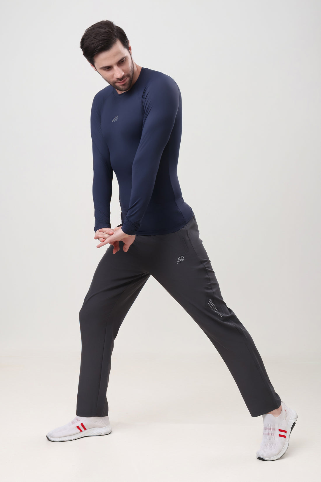 Nylon Compression Fullsleeves T-shirt Navy Blue