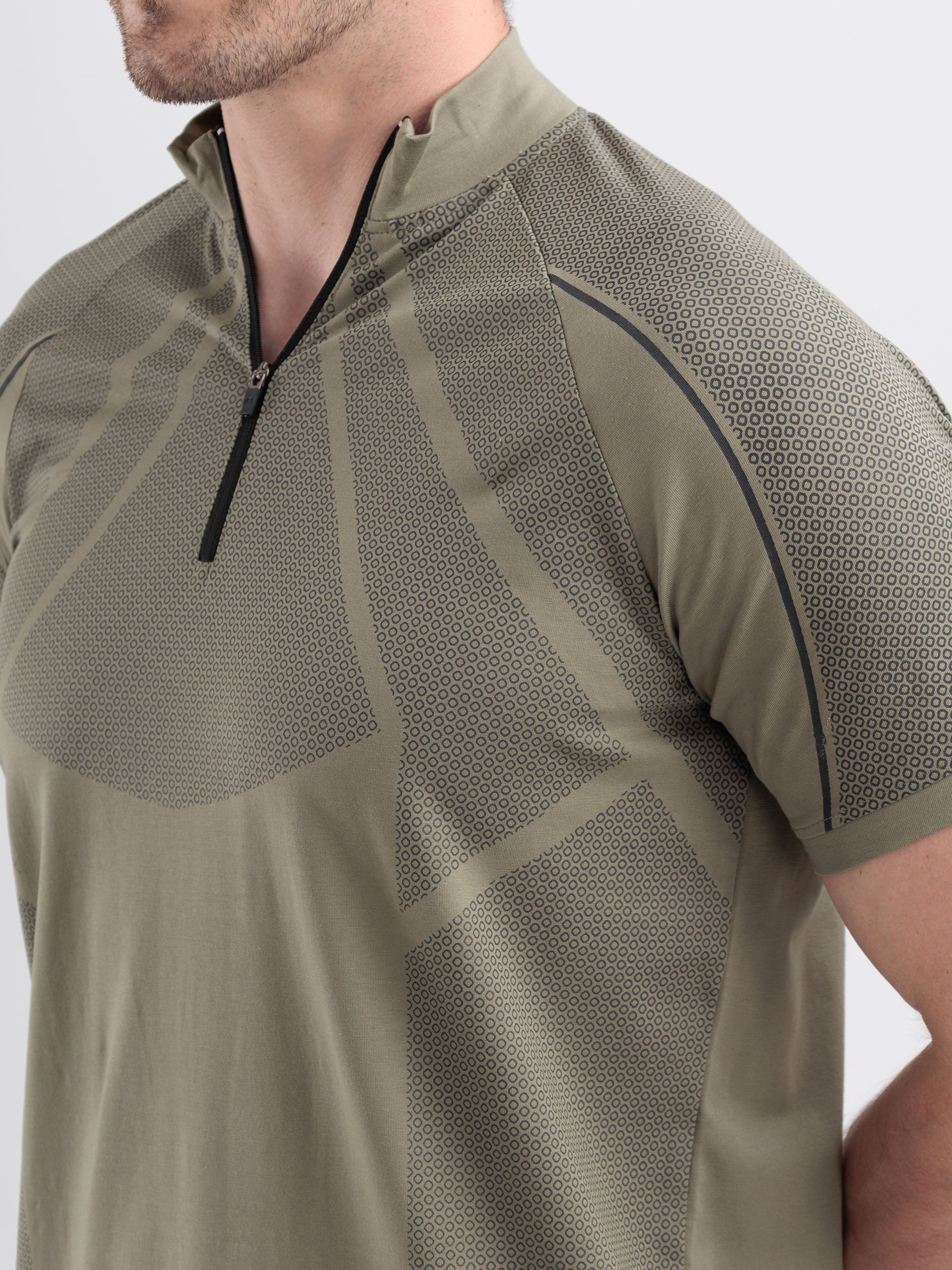 GROW Elevate Quarter Zip Tee Mid Grey