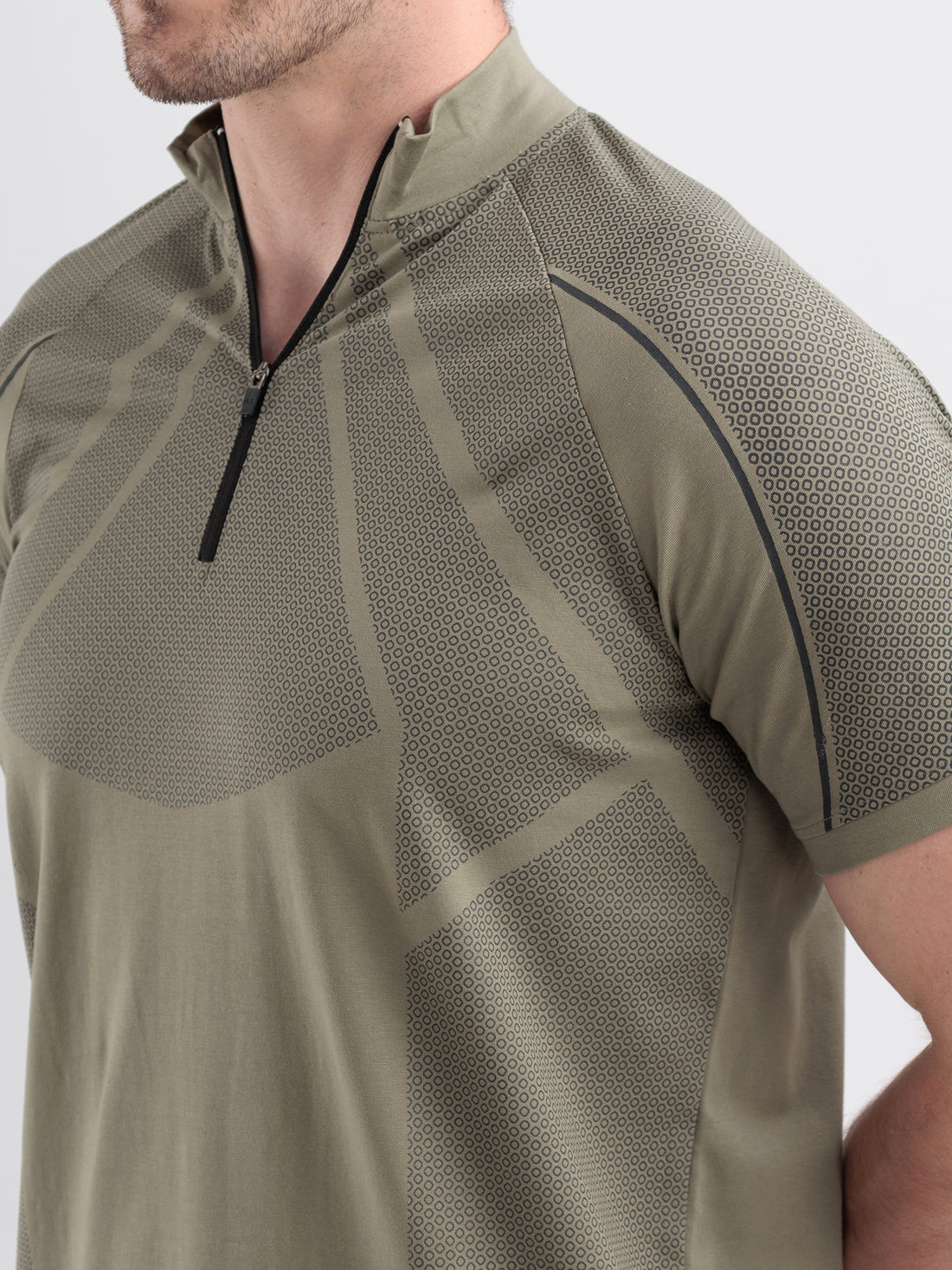GROW Elevate Quarter Zip Tee Mid Grey
