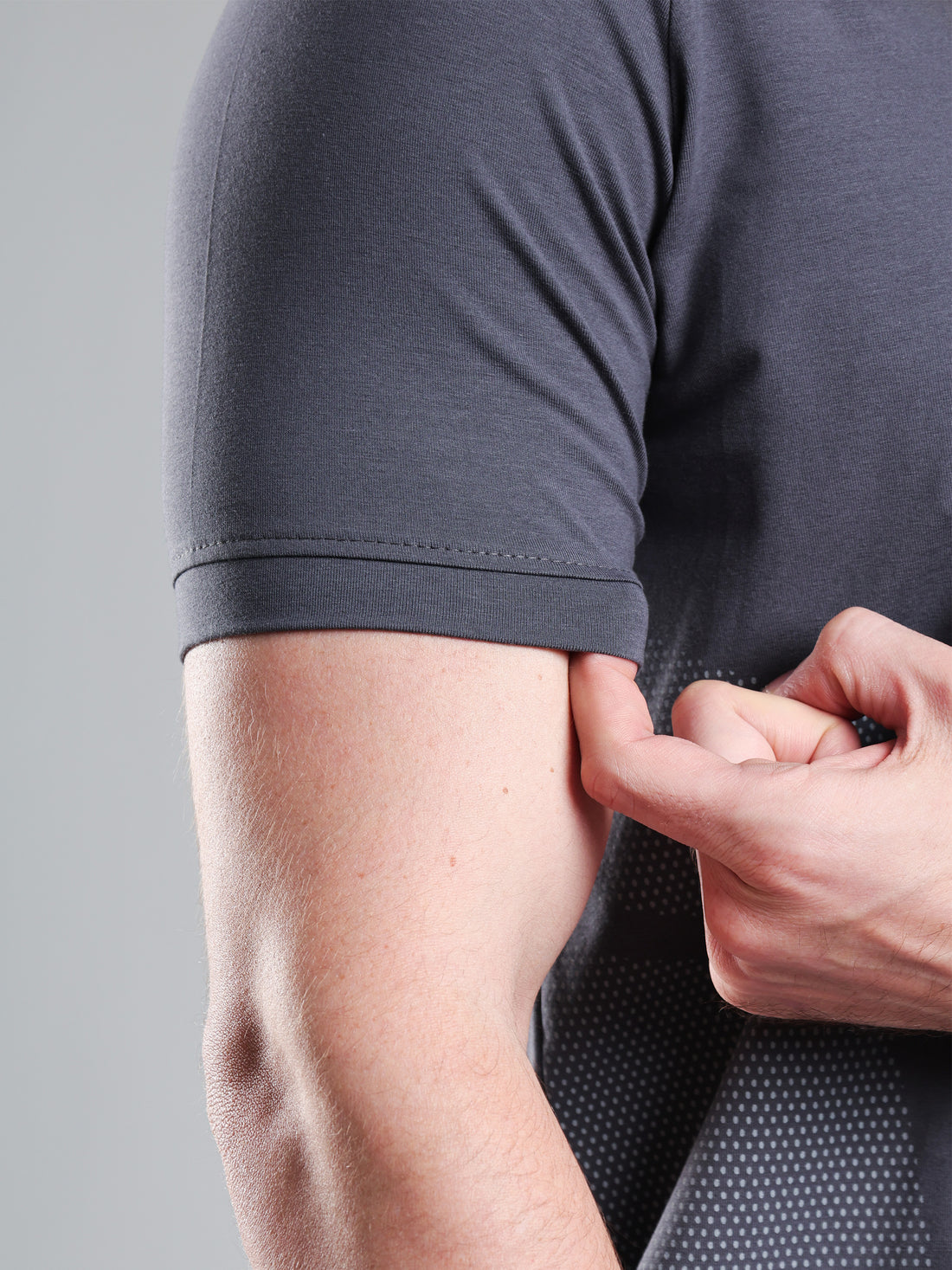 Half Quarter Zip Performance T-Shirt Dark Grey