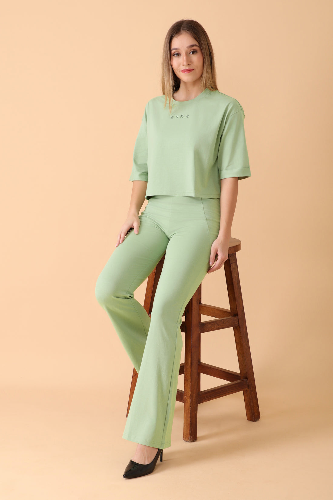 GROW Lounge Luxe Co-ord Set Matcha Mist