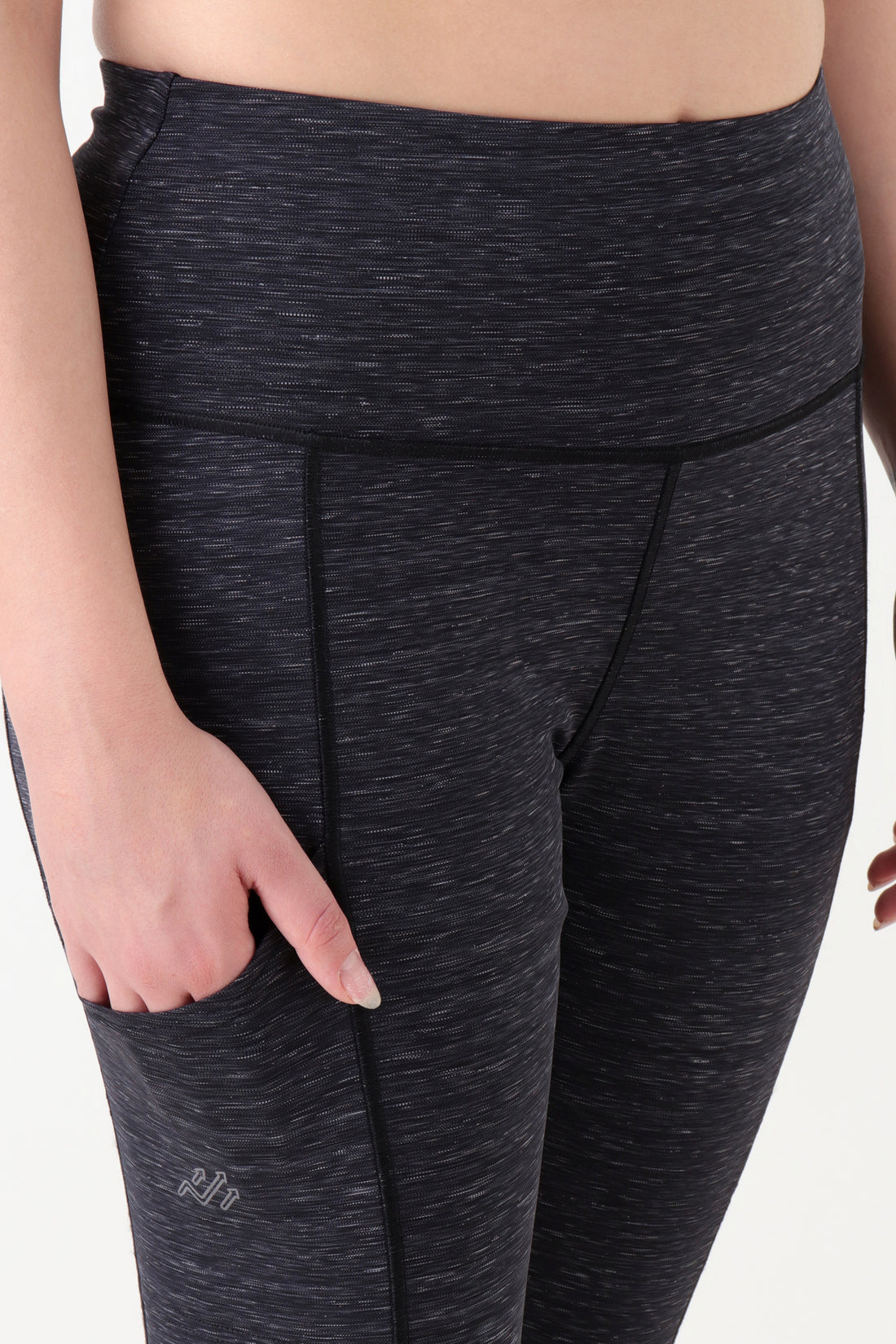 Melange Leggings Black