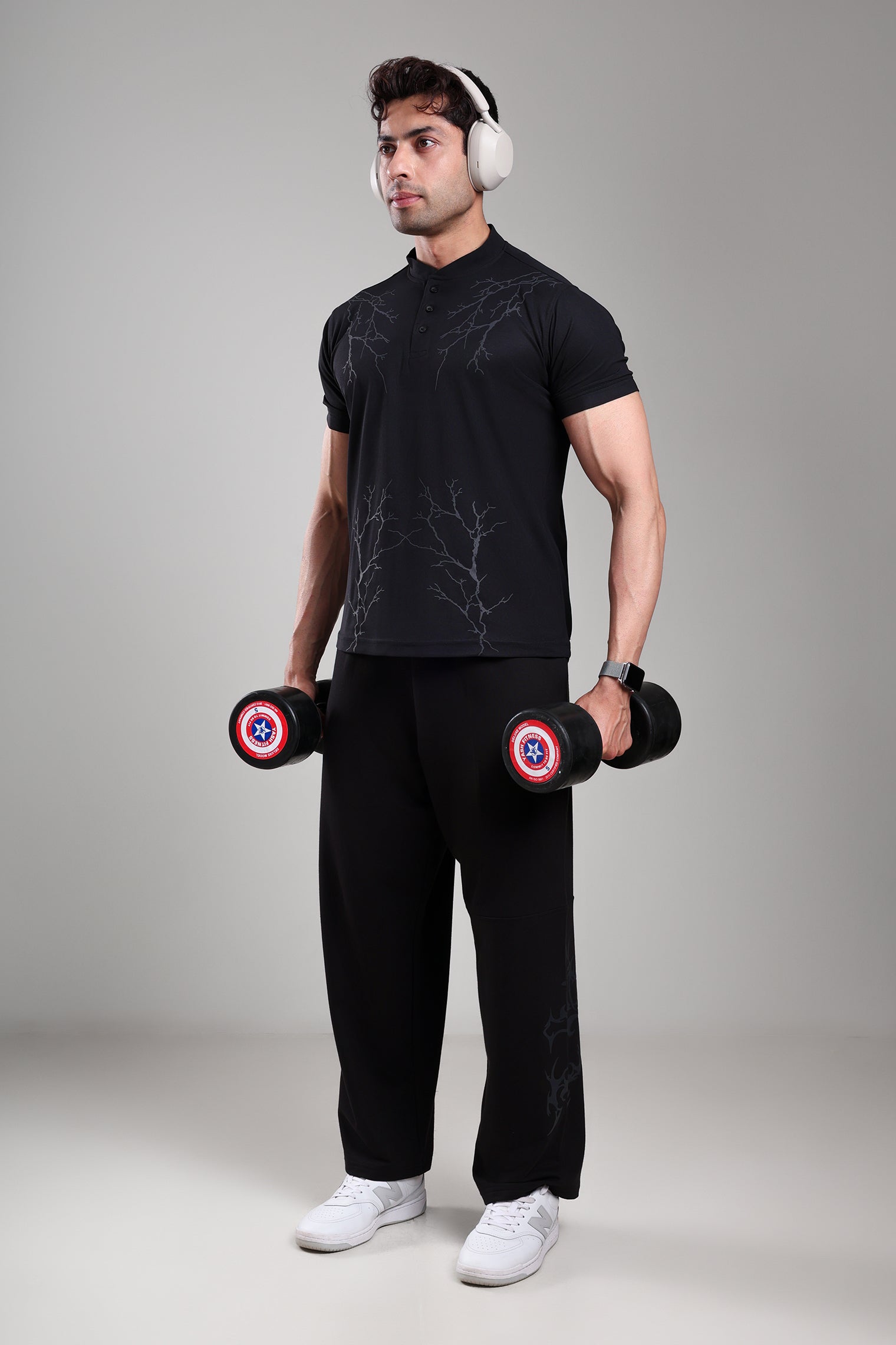 GROW Luxe Henley T-Shirt Black