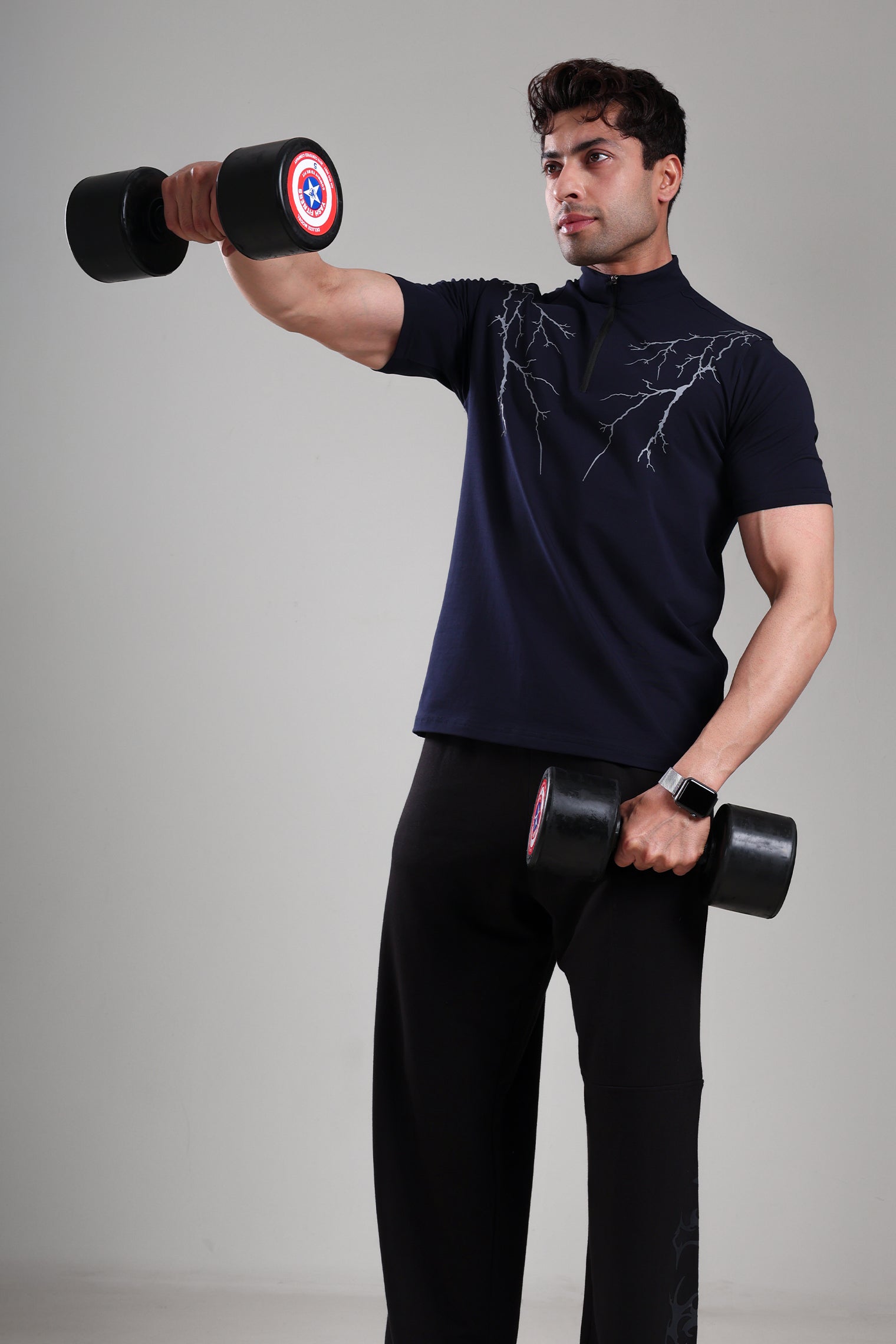 GROW AlphaFlex Quarter Zip Tshirt Navy – Grow Athleisure