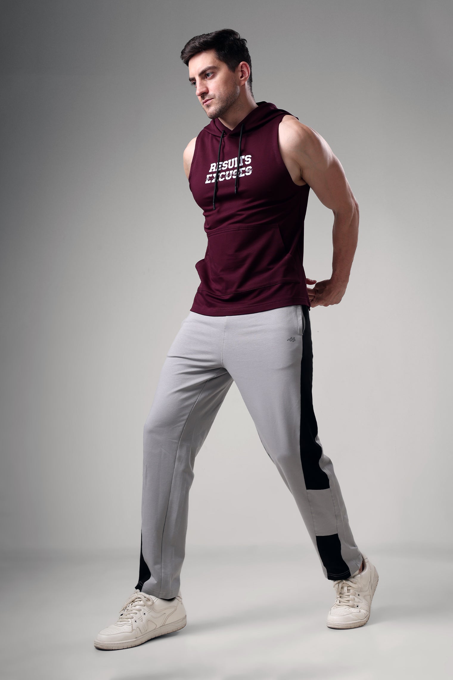 Results Sleeveless Hoodie Wine