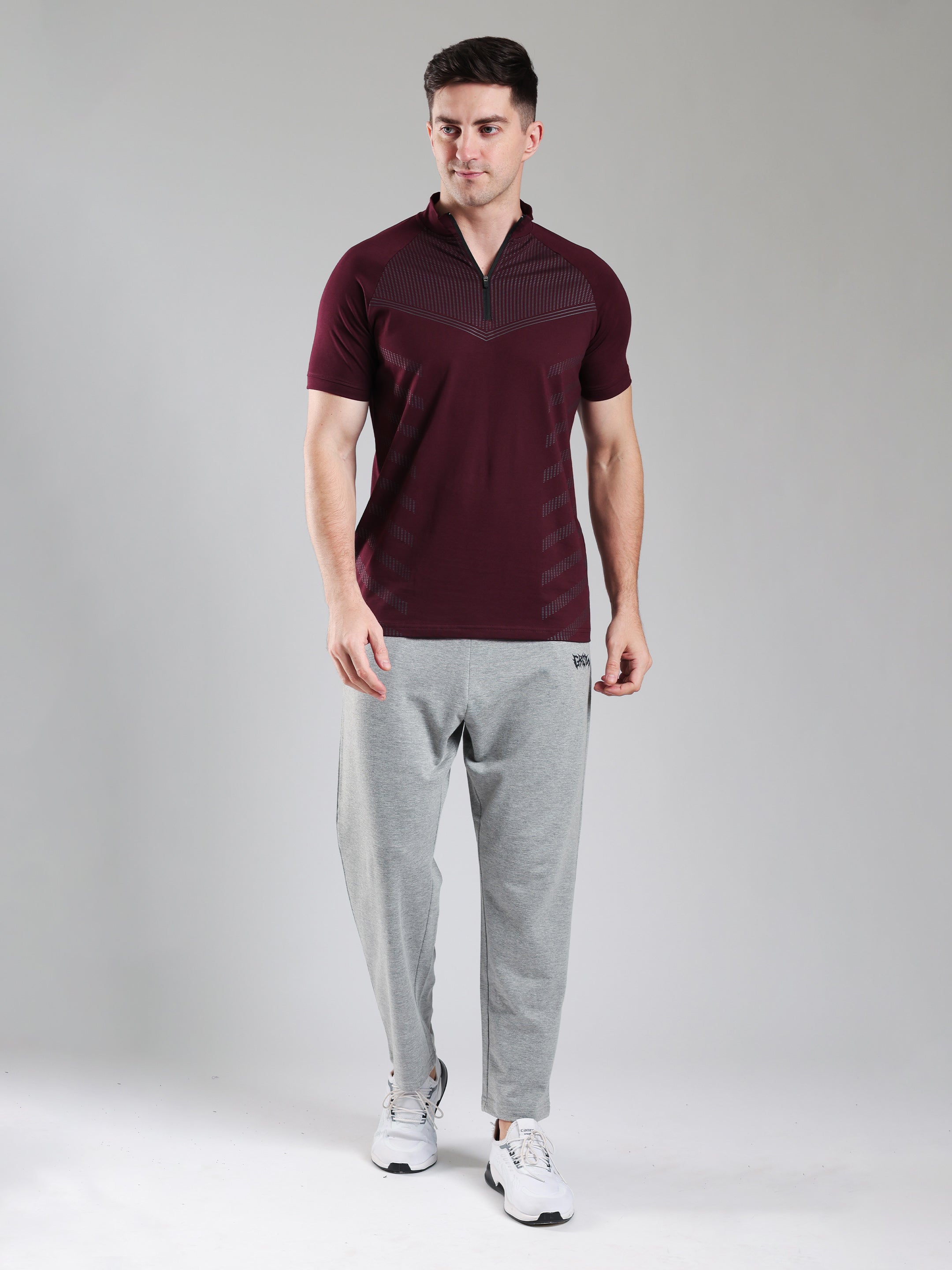Grow AeroFlex Quarter Zip T-Shirt Wine