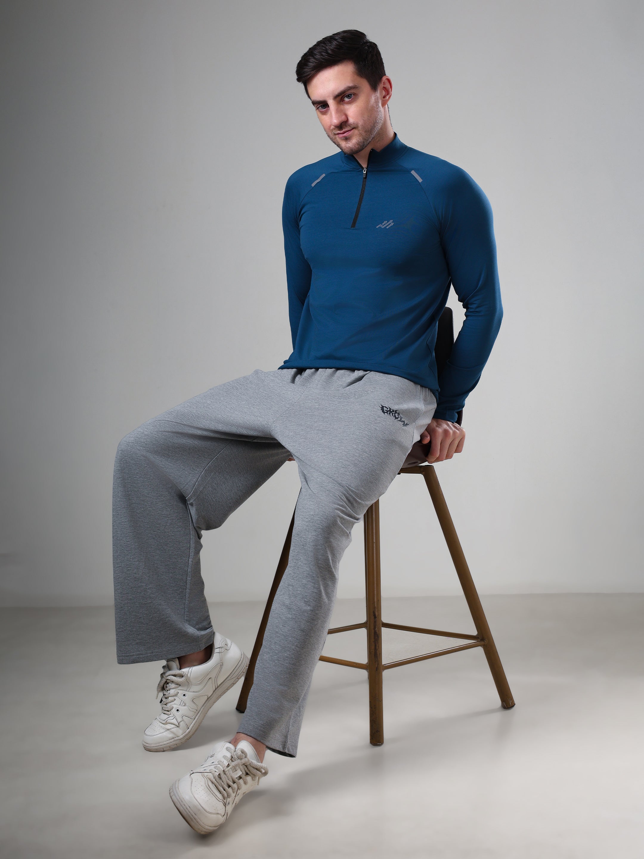 Raglan Quarter Zip T-Shirt Airforce