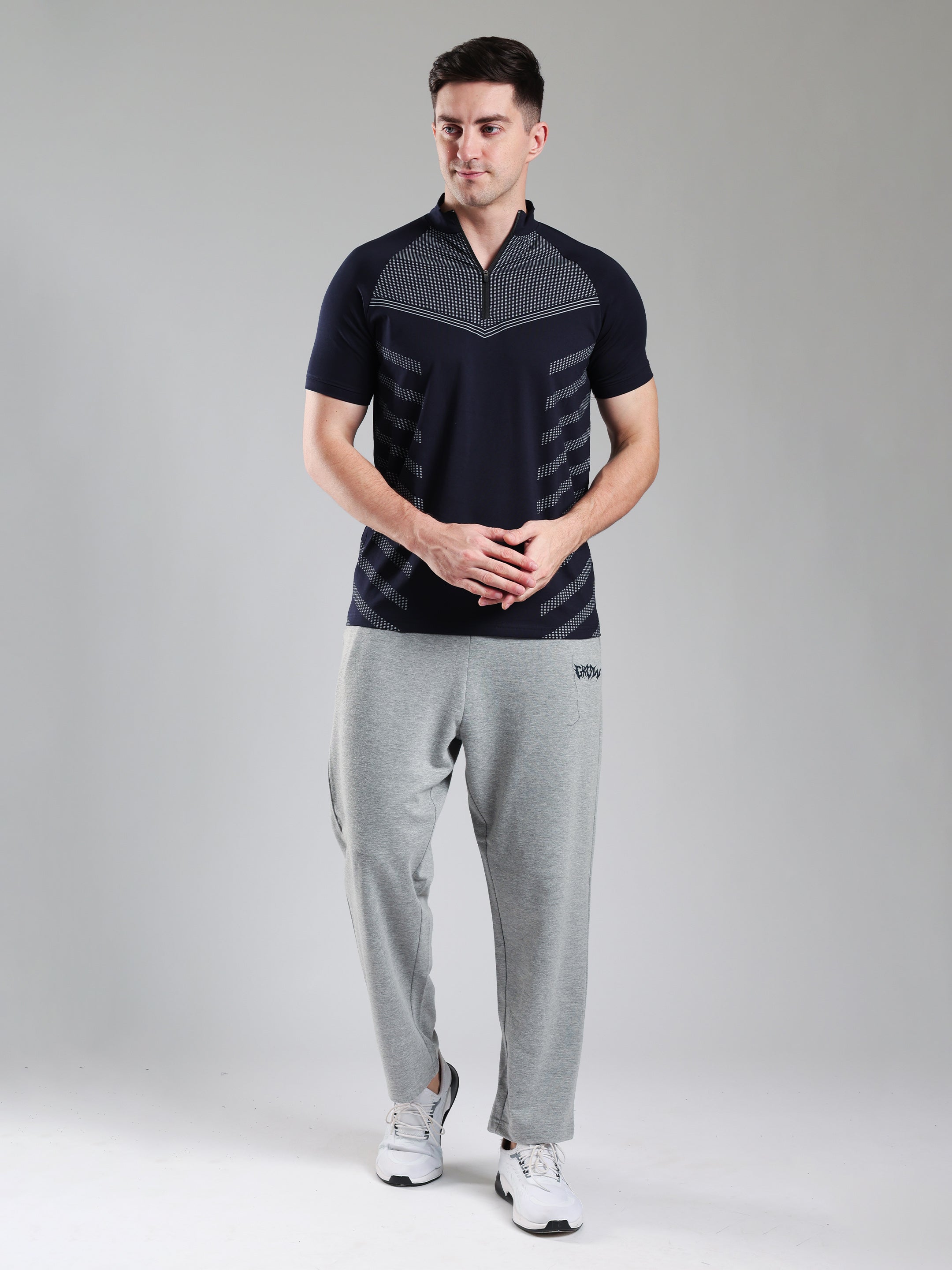 Grow AeroFlex Gym T-Shirt Navy