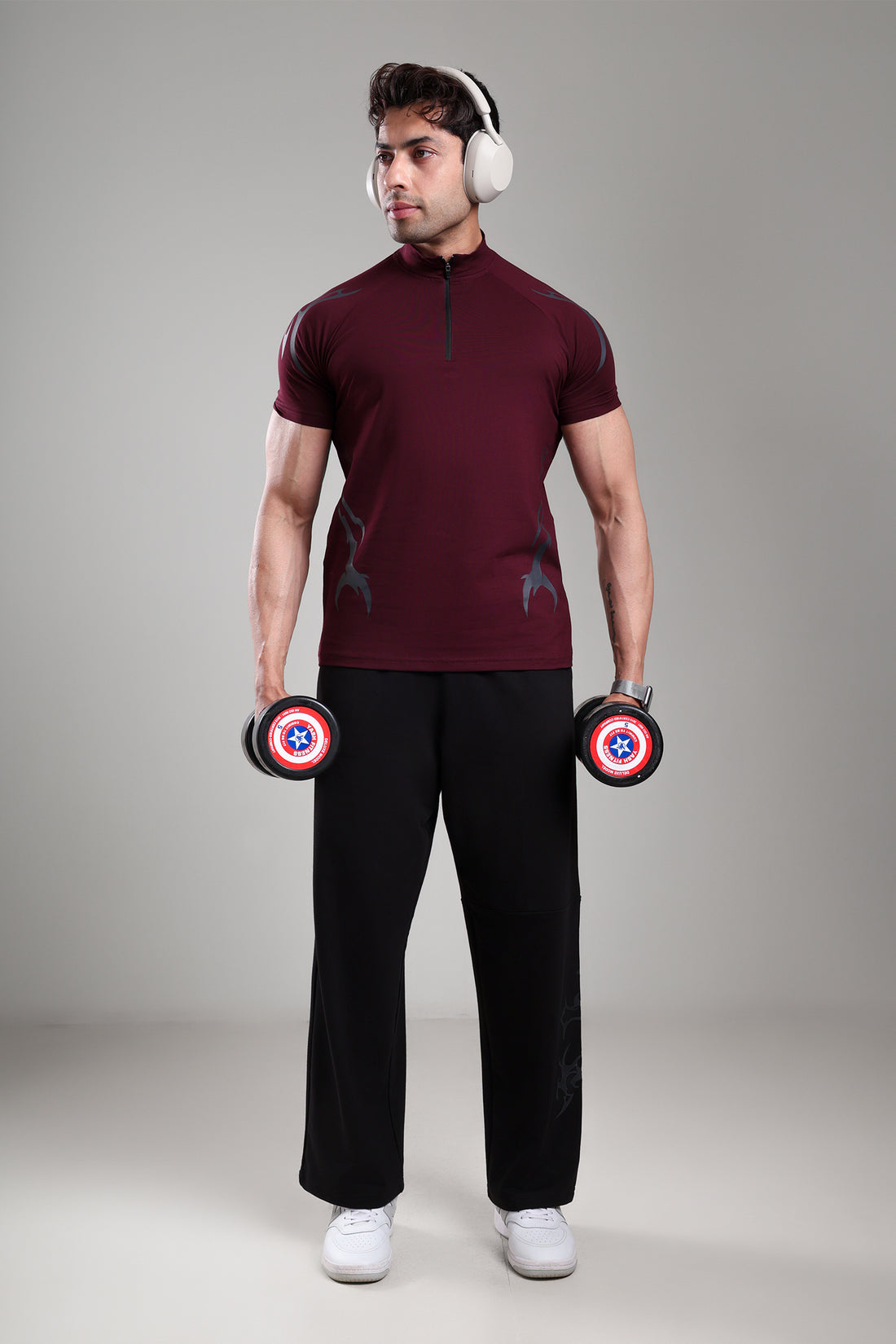 GROW ShadowTribe Zip Tshirt Wine