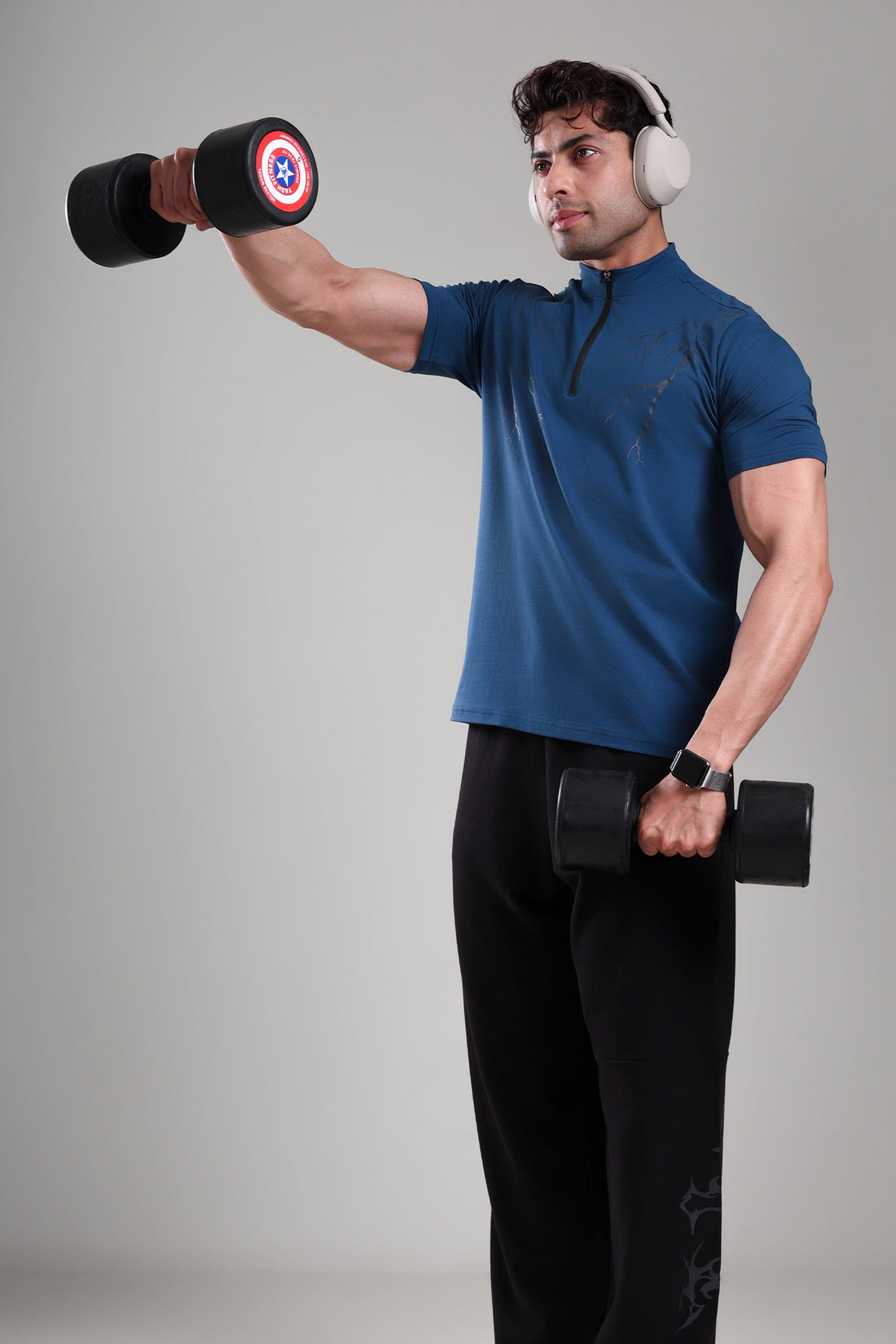 GROW AlphaFlex Quarter Zip Tshirt Airforce