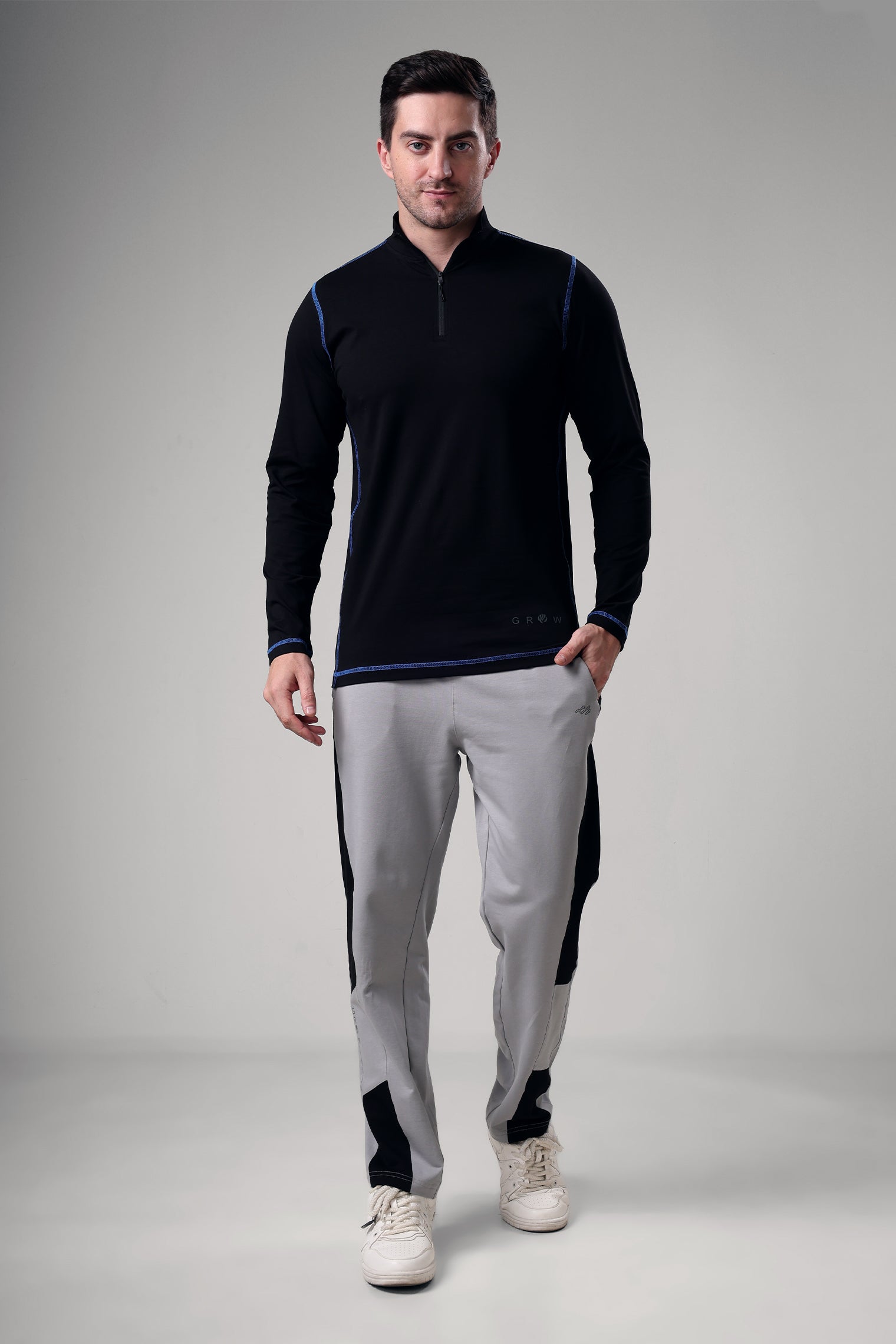 Grow 5T Quarter Zip T-shirt Black