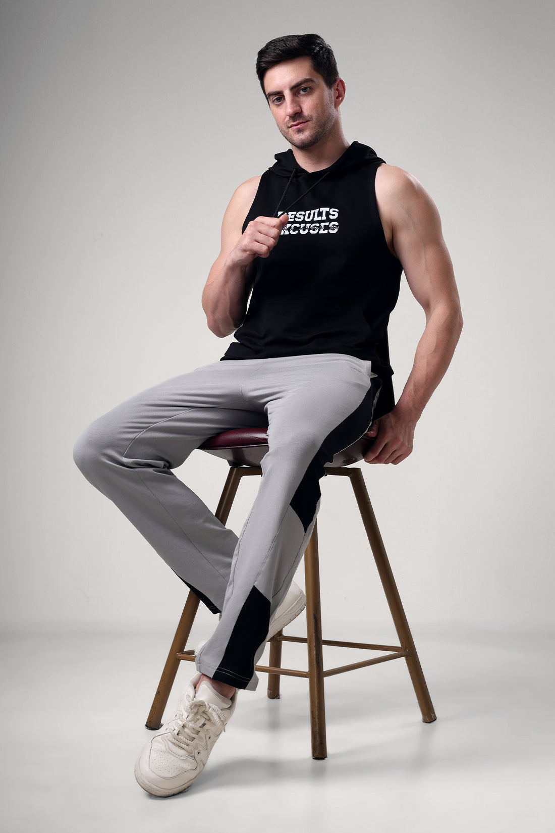 Results Sleeveless Hoodie Black