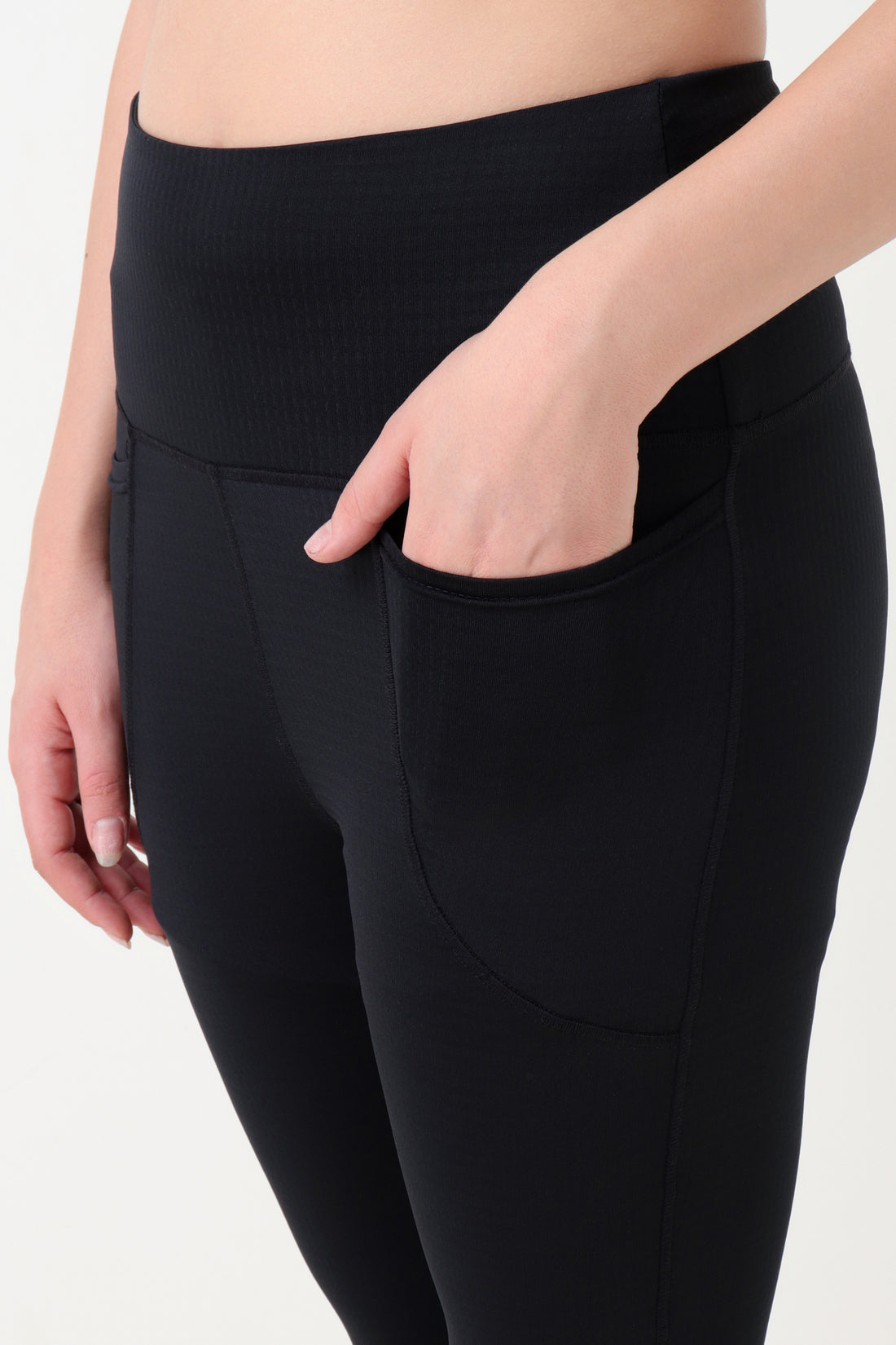 Jacquard Flare Leggings Black
