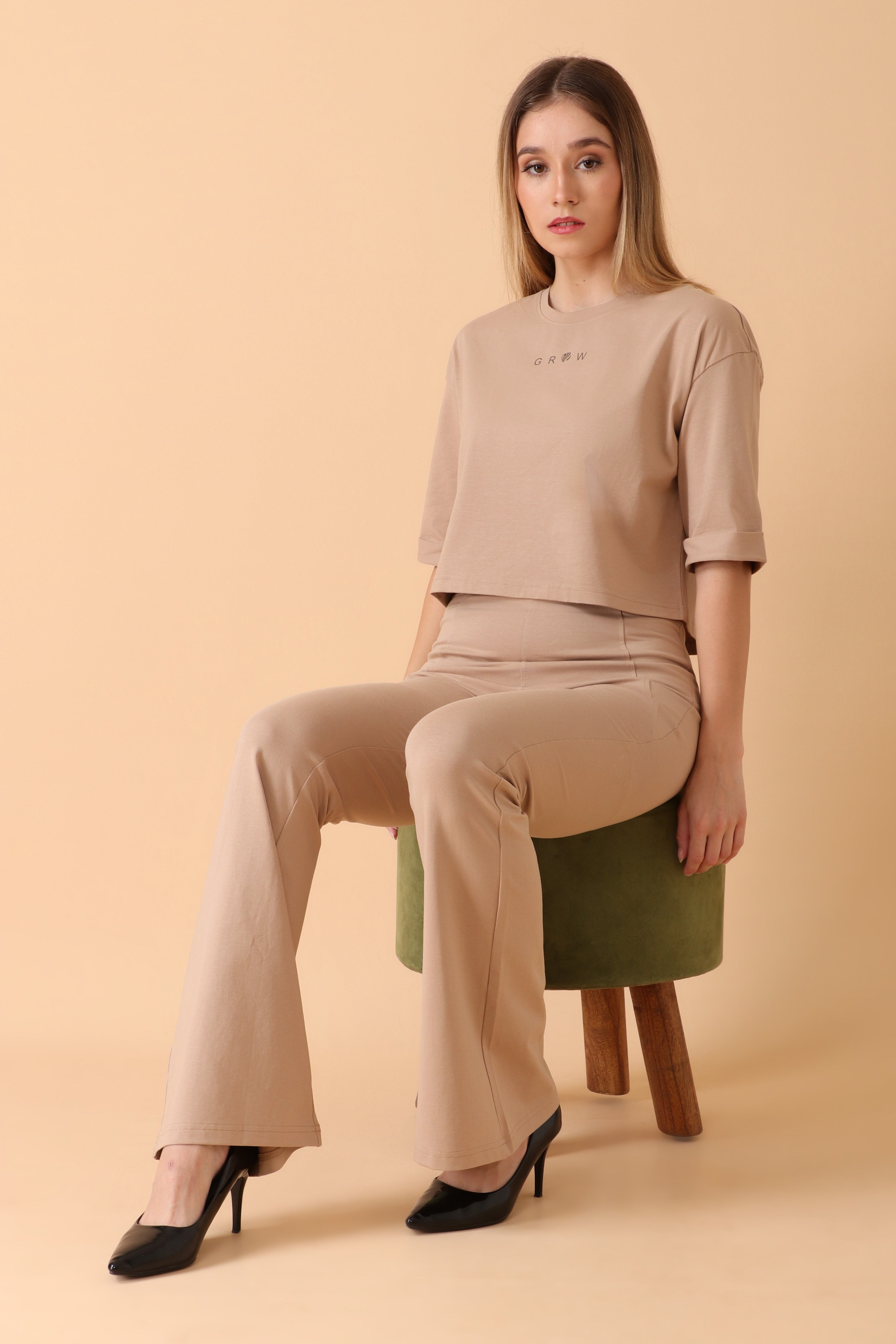 GROW Lounge Luxe Co-ord Set Beige Beauty