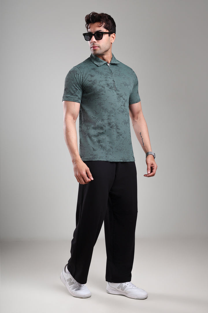 GROW Textured Polo Tee Olive