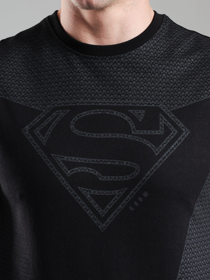 Superman Capsleeves Tee Black