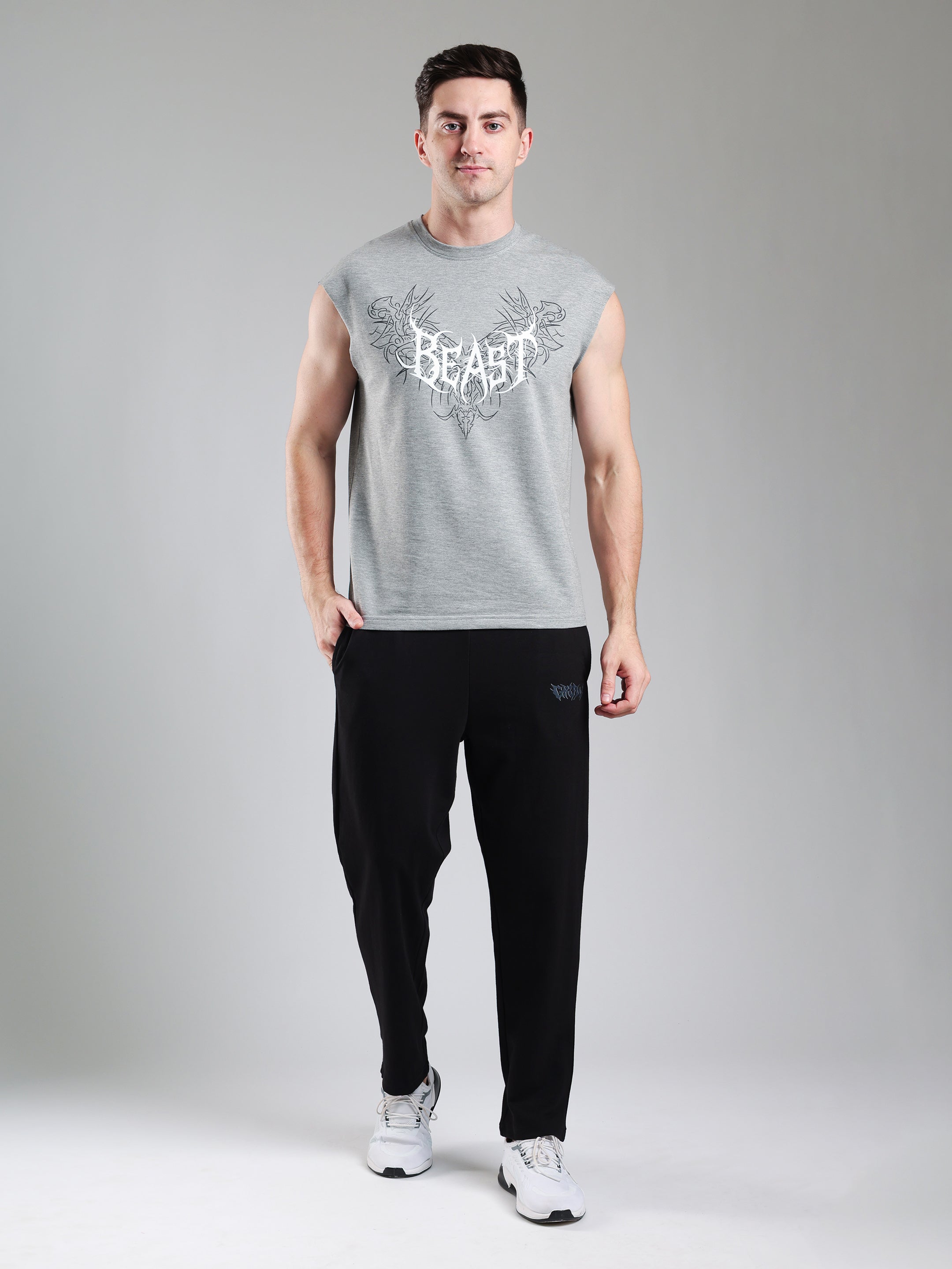 Grow Alpha Beast Capsleeves Tee Light Grey