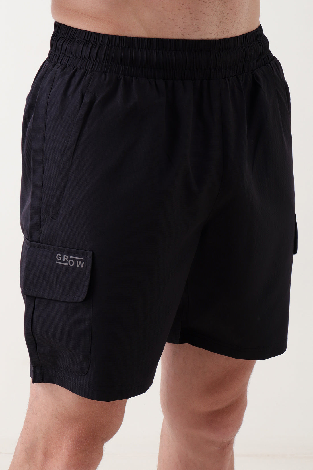 Dobby Cargo Shorts Black
