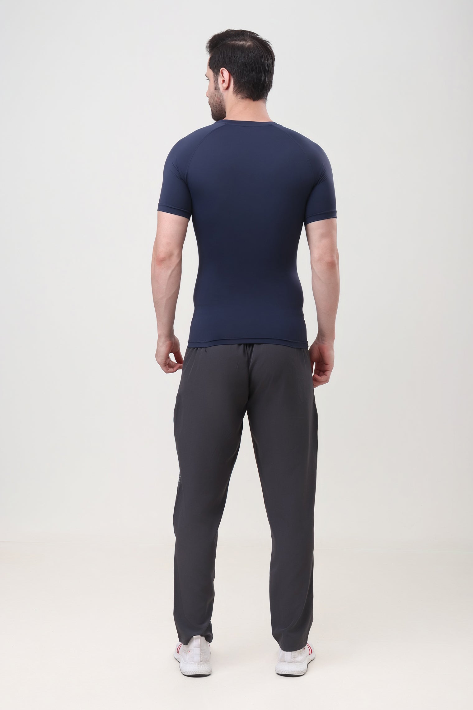 Nylon Compression T-shirt Navy Blue