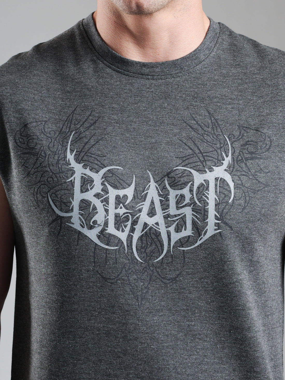 Grow Alpha Beast Capsleeves Tee Dark Grey