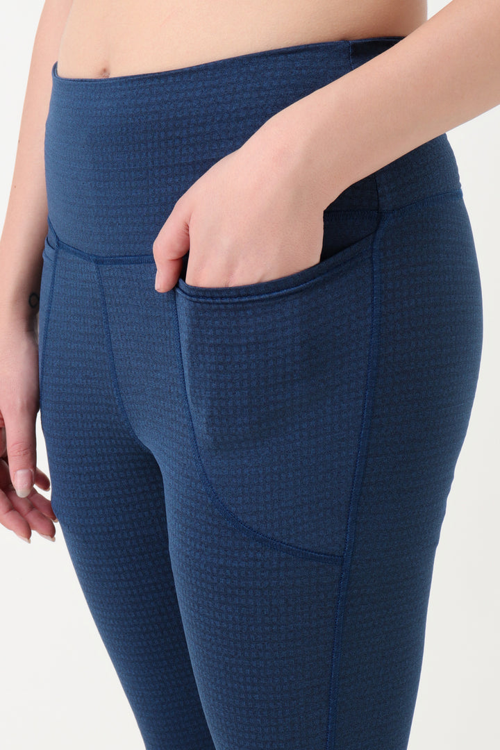 Jacquard Flare Leggings Teal