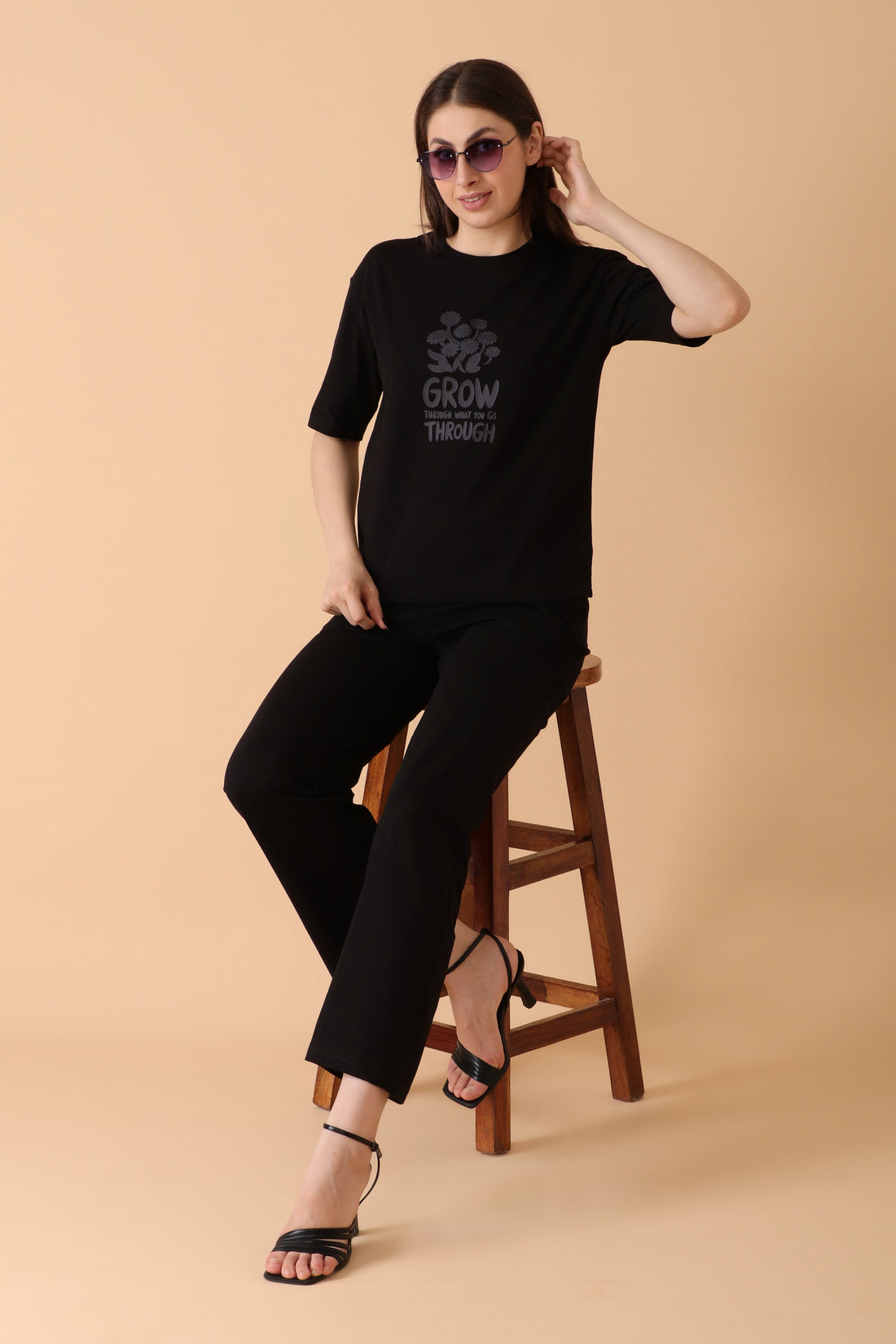 Cloud Nine Co-ord set Black Bloom