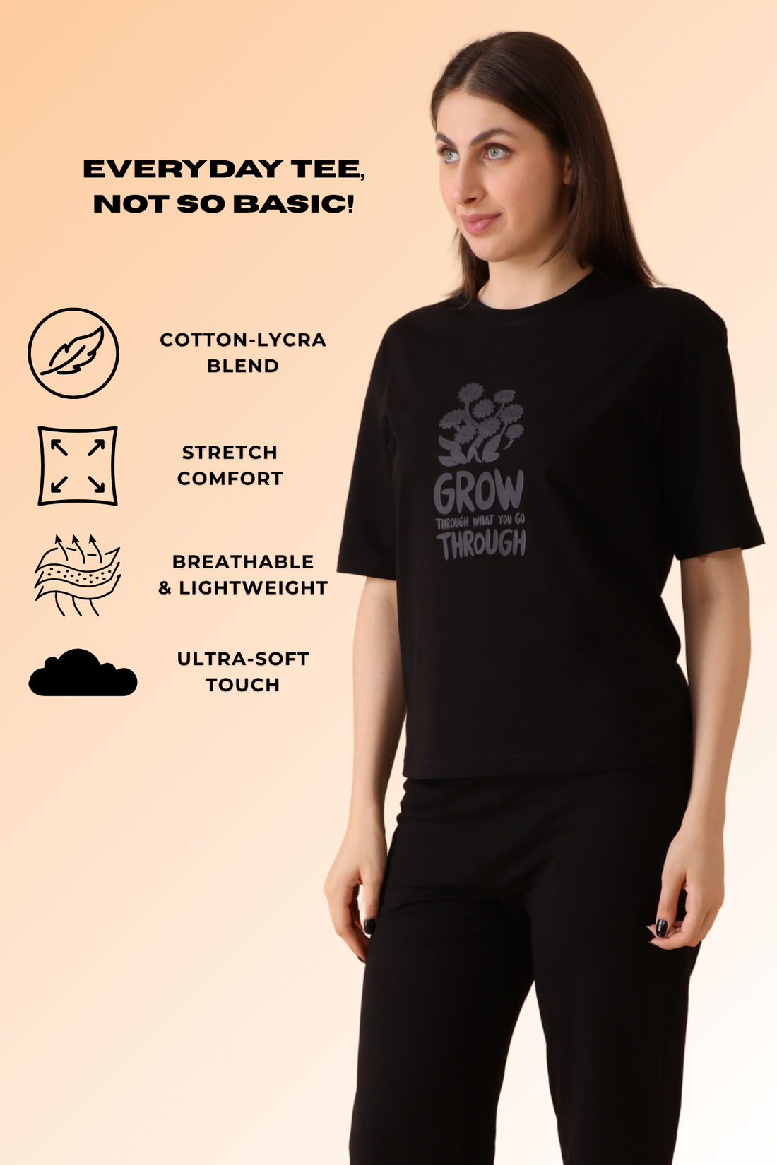 Lazee Luxe Tee Black Magic