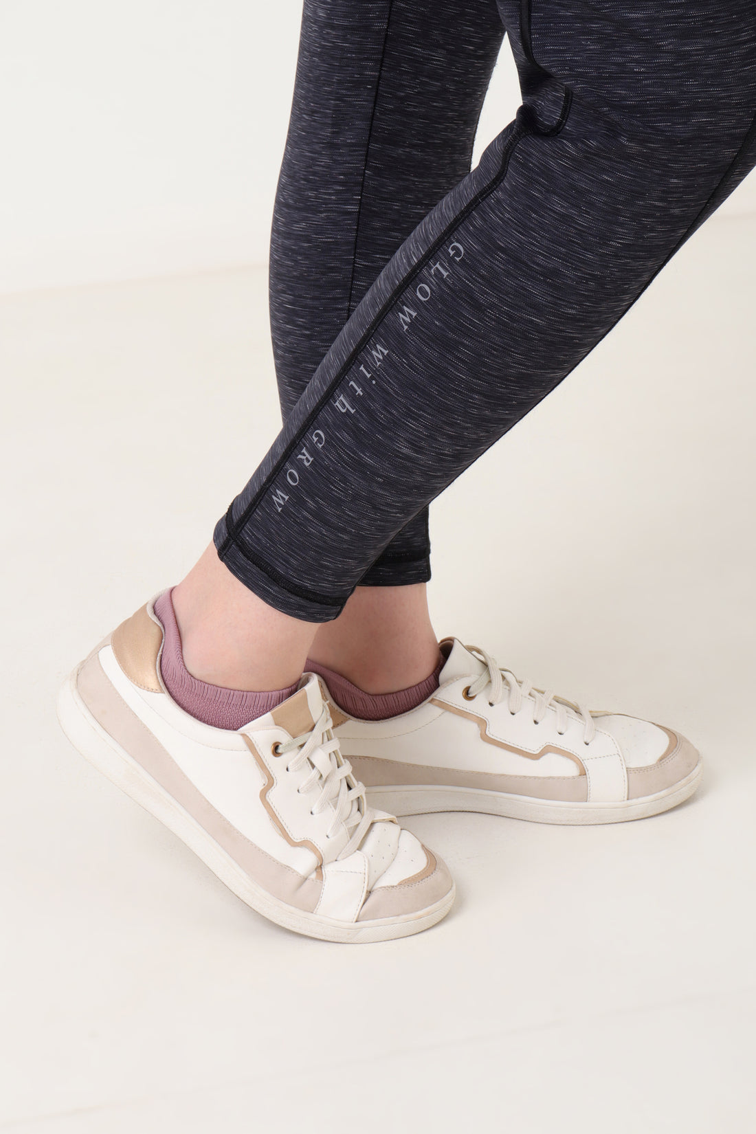 Melange Leggings Black