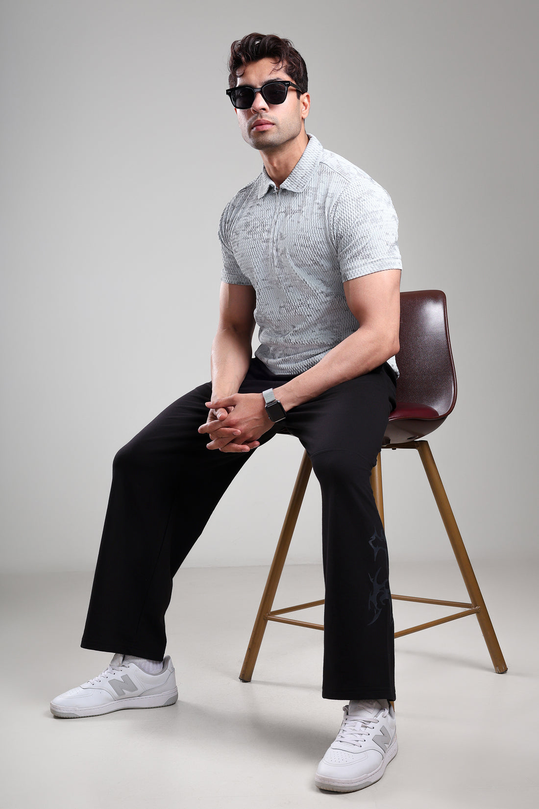 GROW Textured Polo Tee Mint