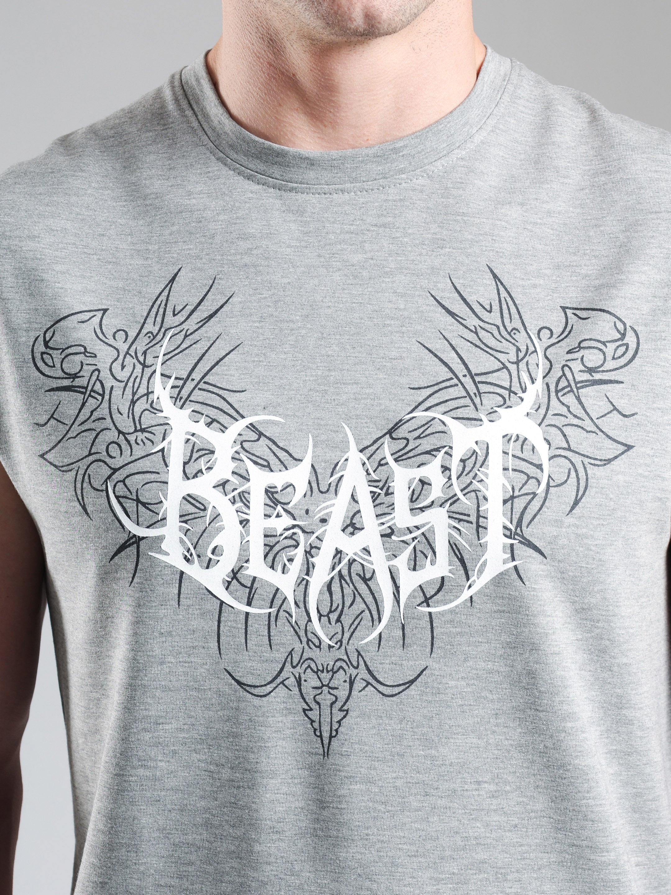 Grow Alpha Beast Capsleeves Tee Light Grey