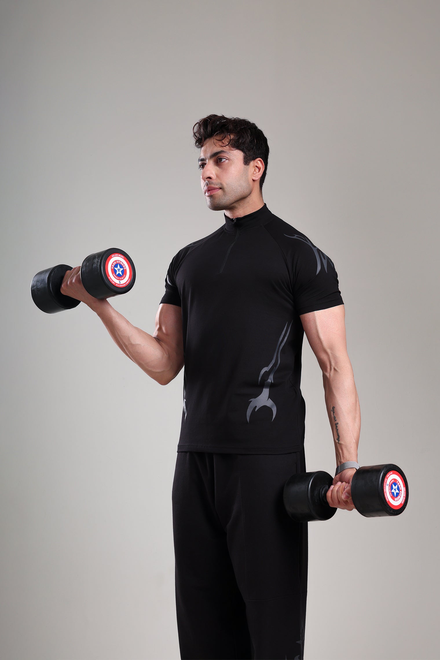 GROW ShadowTribe Zip Tshirt Black