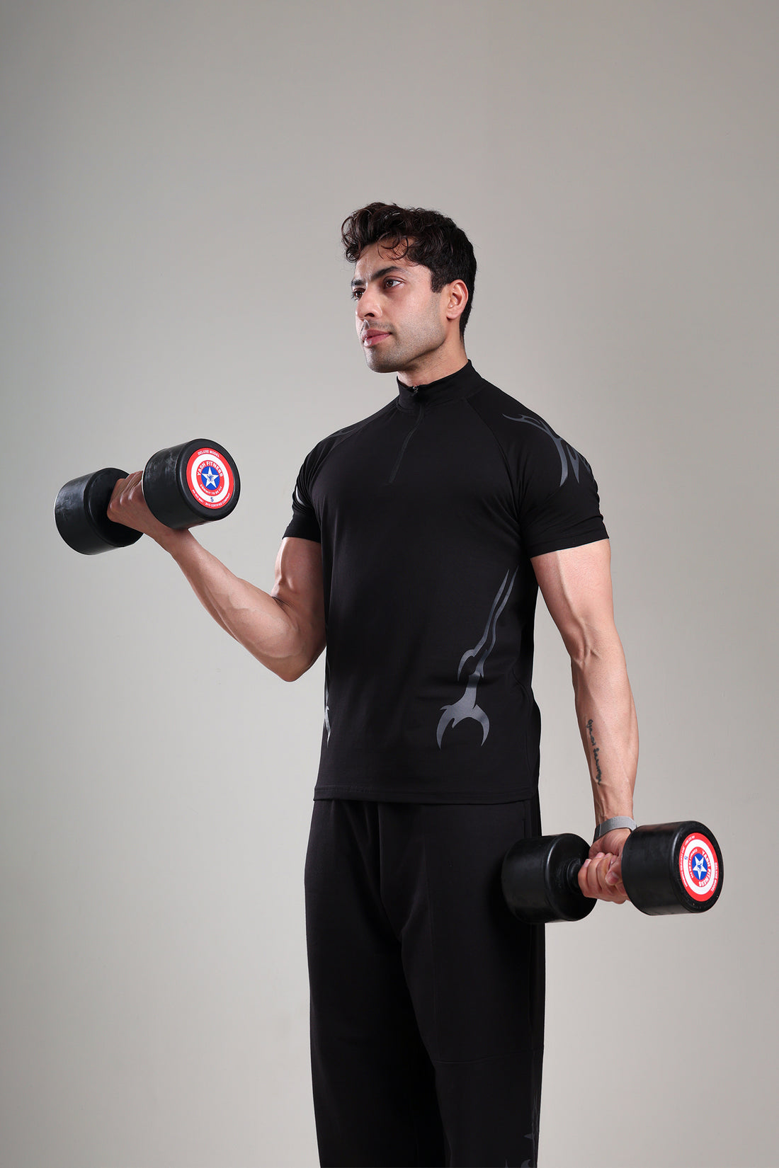 GROW ShadowTribe Zip Tshirt Black