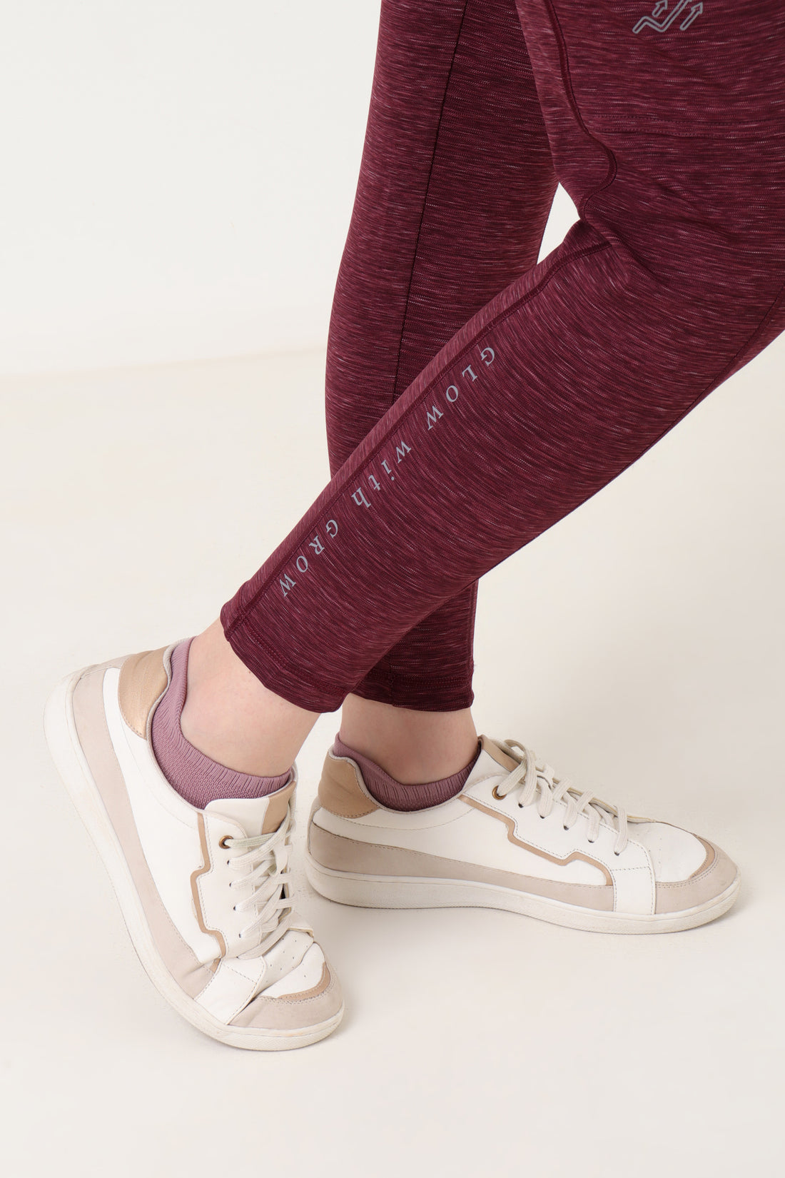 Melange Leggings Maroon