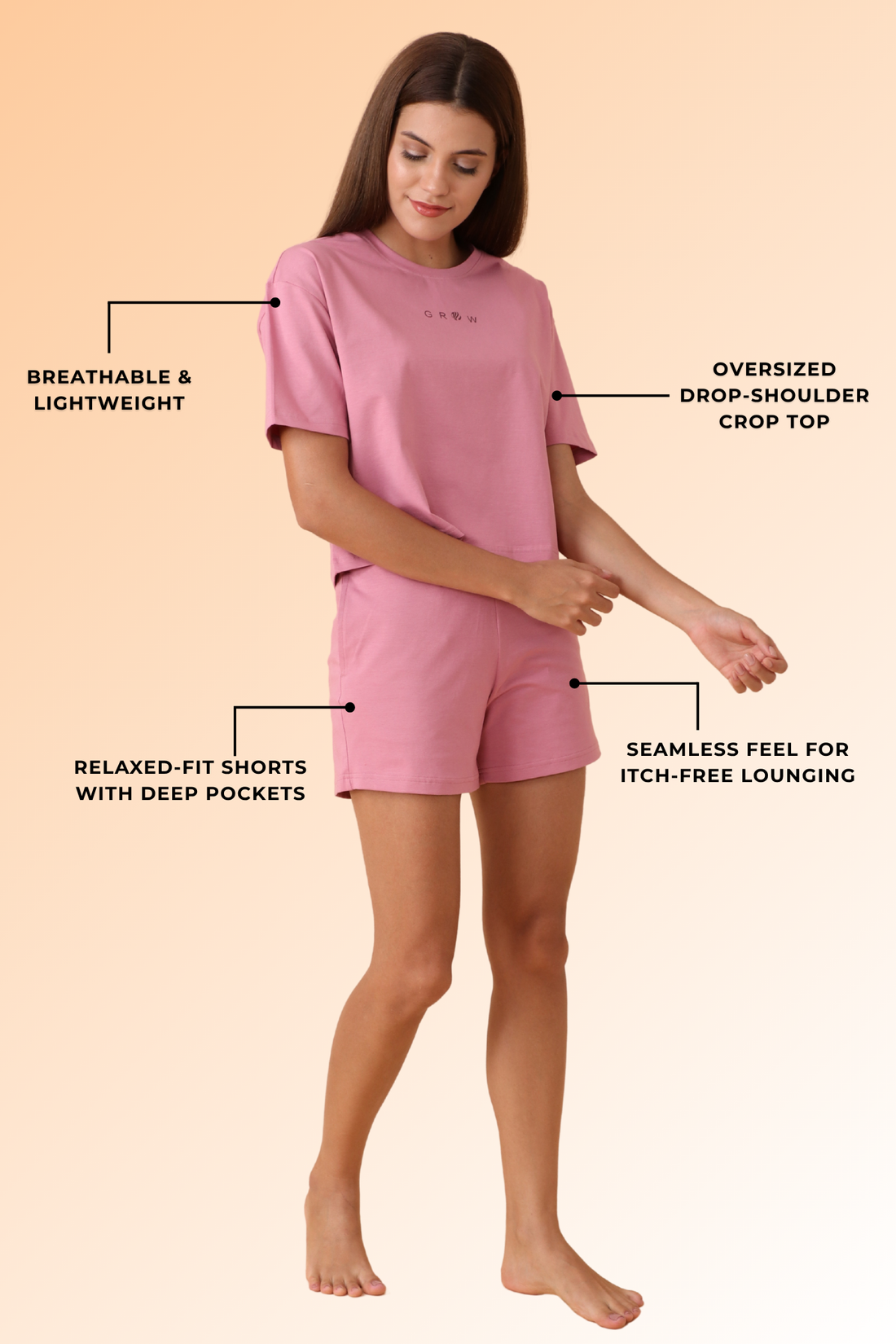 Chill Days Co-ord Set Pink Smoke