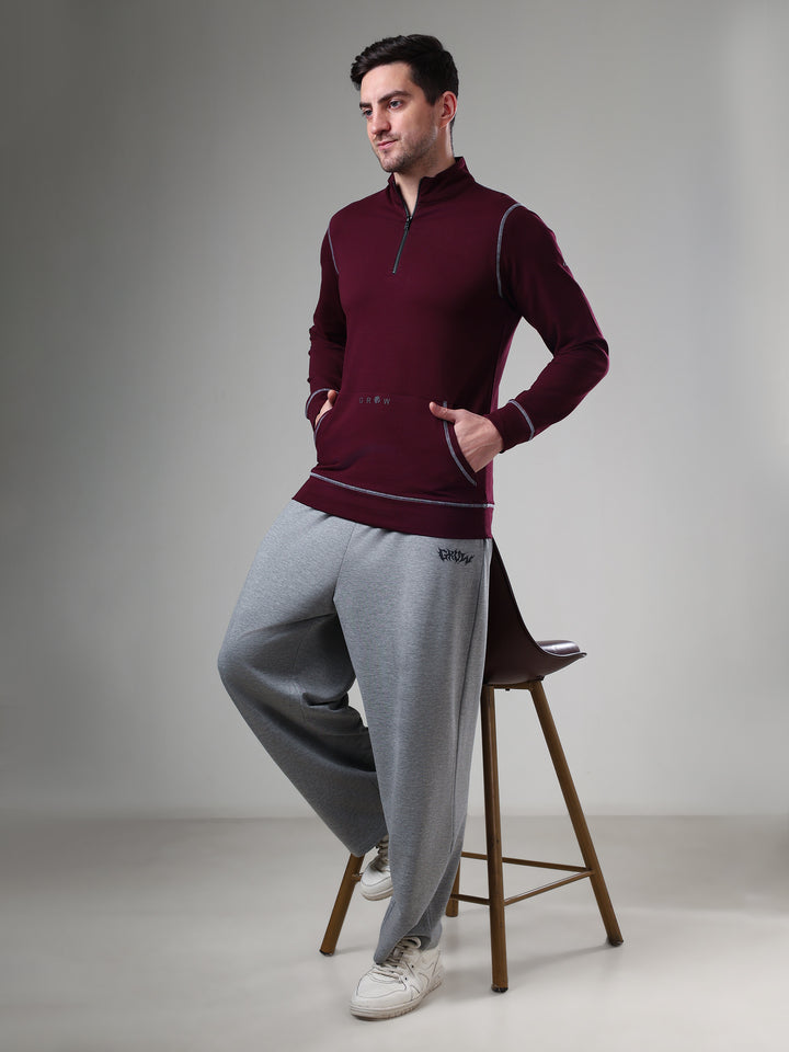 Grow 5T Pullover Wine Grey