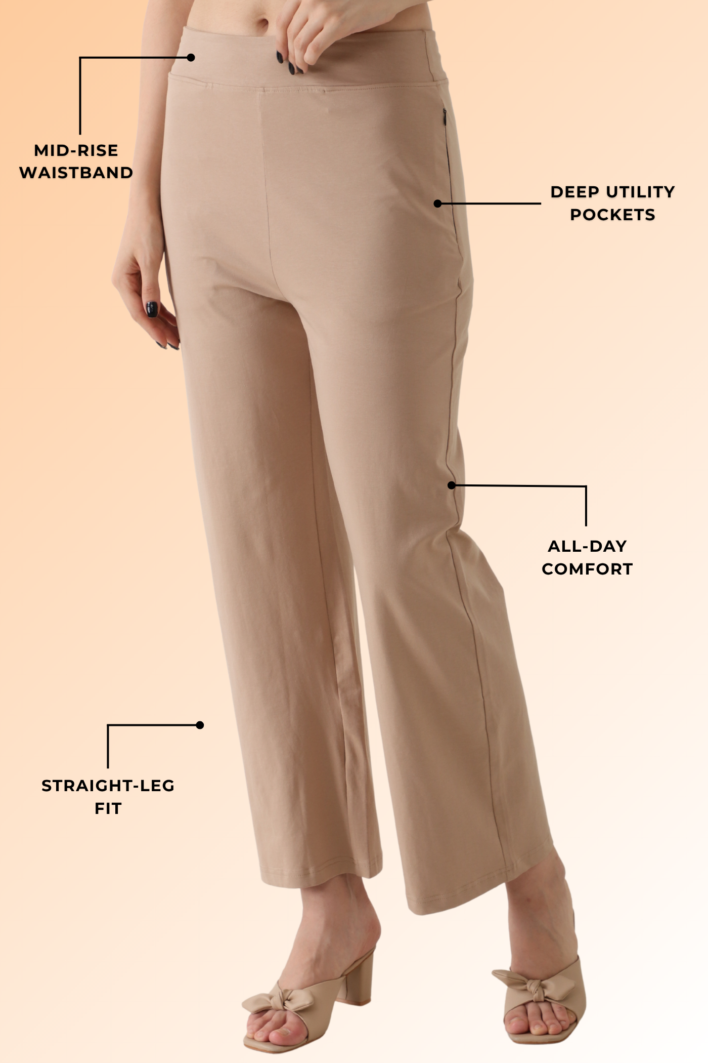 Go-With-The-Flow Pant Beige Glow