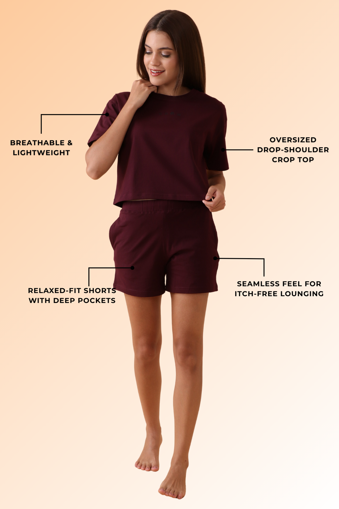 Chill Days Co-ord Set Rosé Rebel