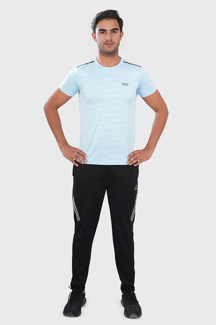 Breathable Jacquard T-shirt Sky