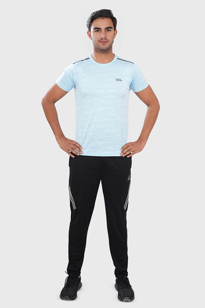 Breathable Jacquard T-shirt Sky