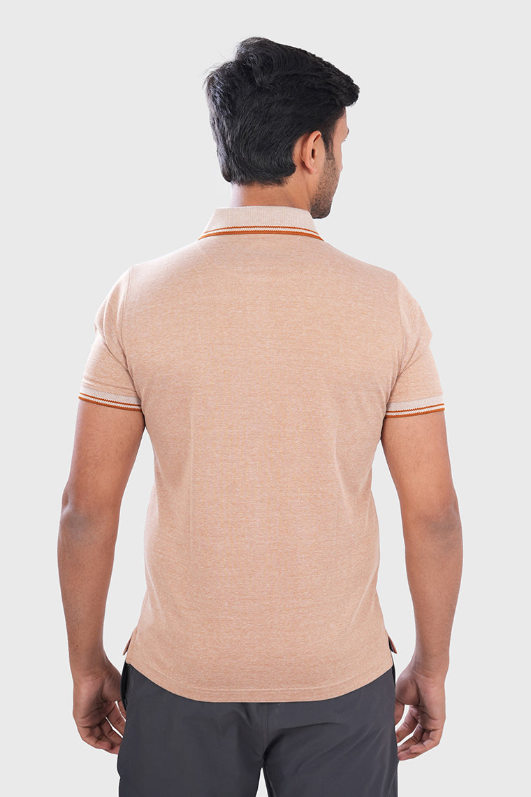 Premium Polo T-shirt Almond