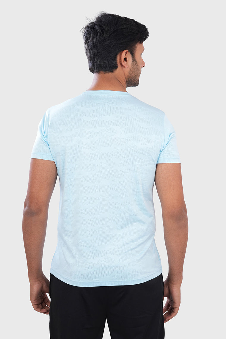 Breathable Jacquard T-shirt Sky