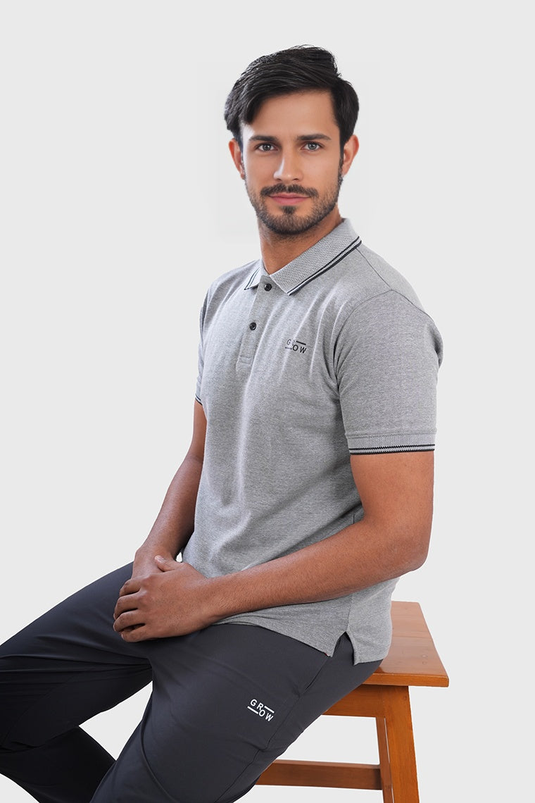 Premium Polo T-shirt Grey