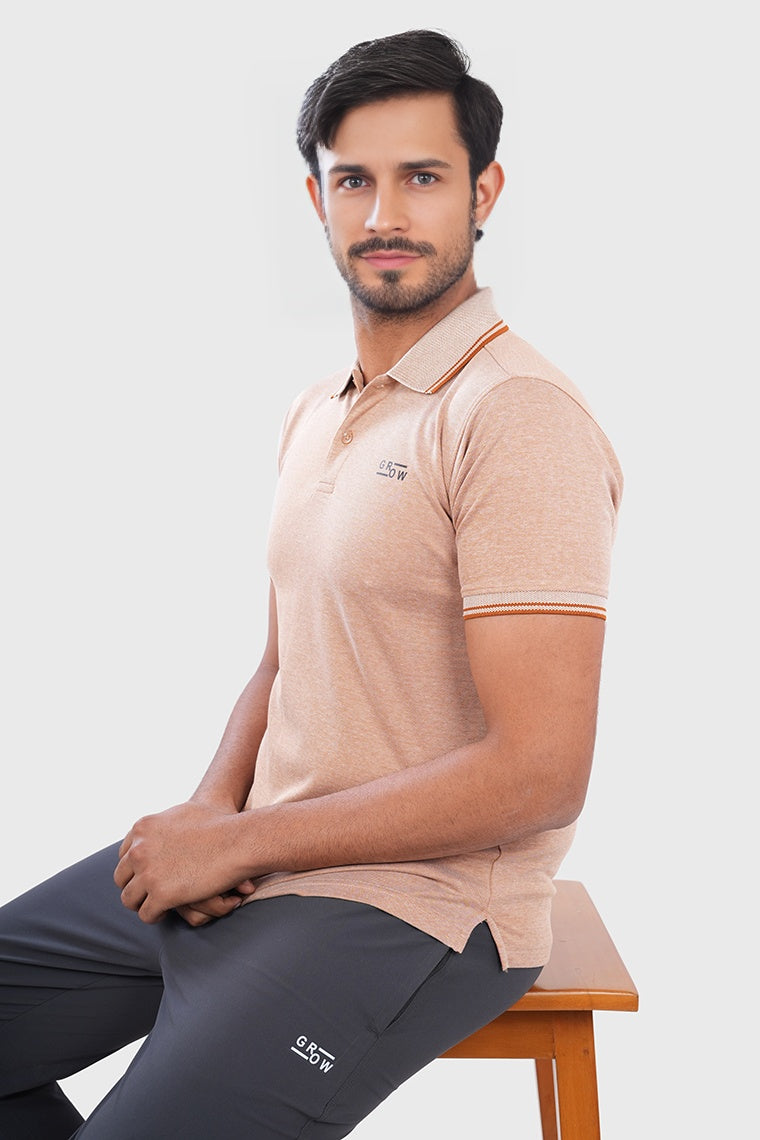 Premium Polo T-shirt Almond
