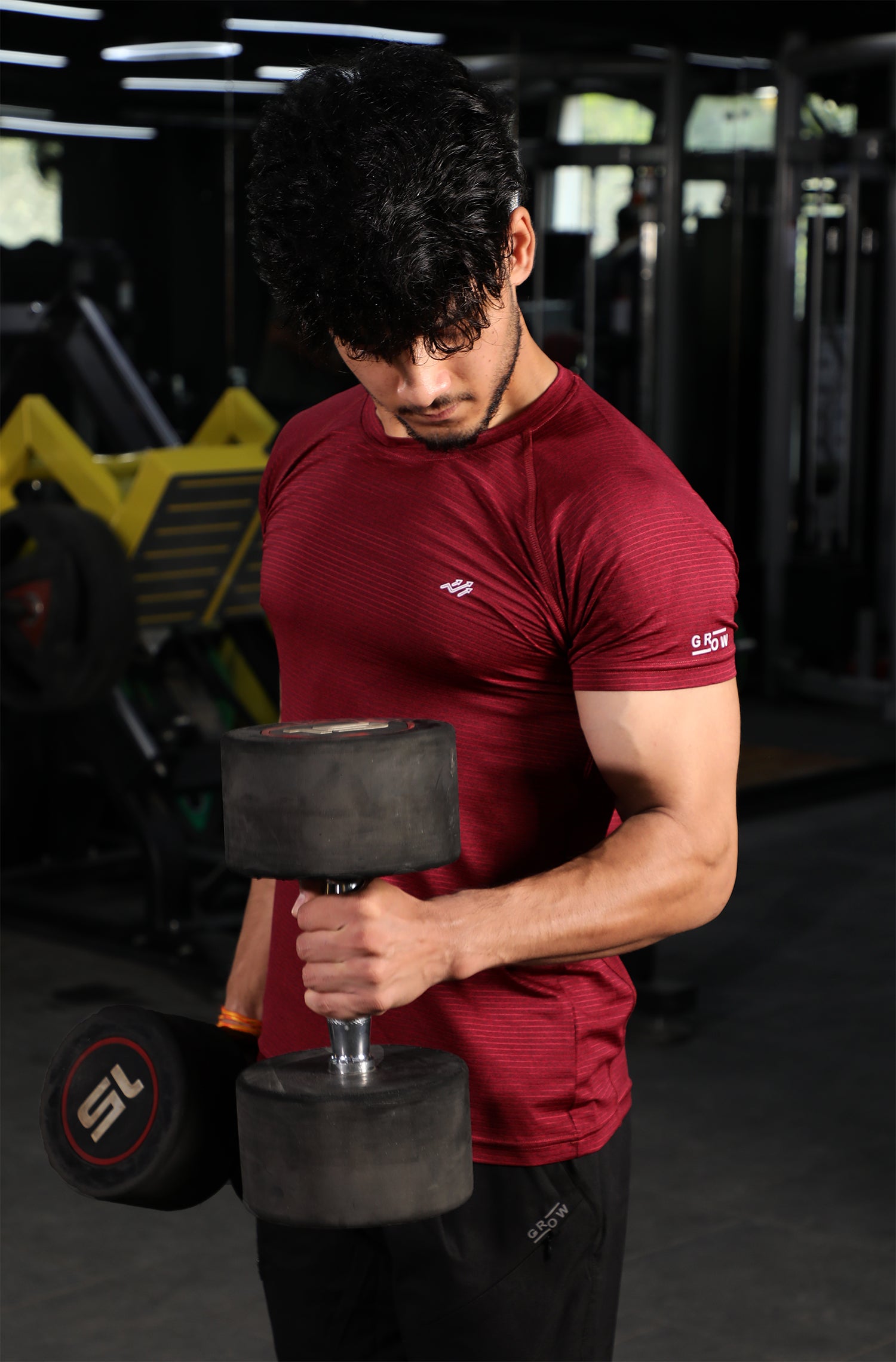 Raglan Sleeve High Performance T-shirt Maroon