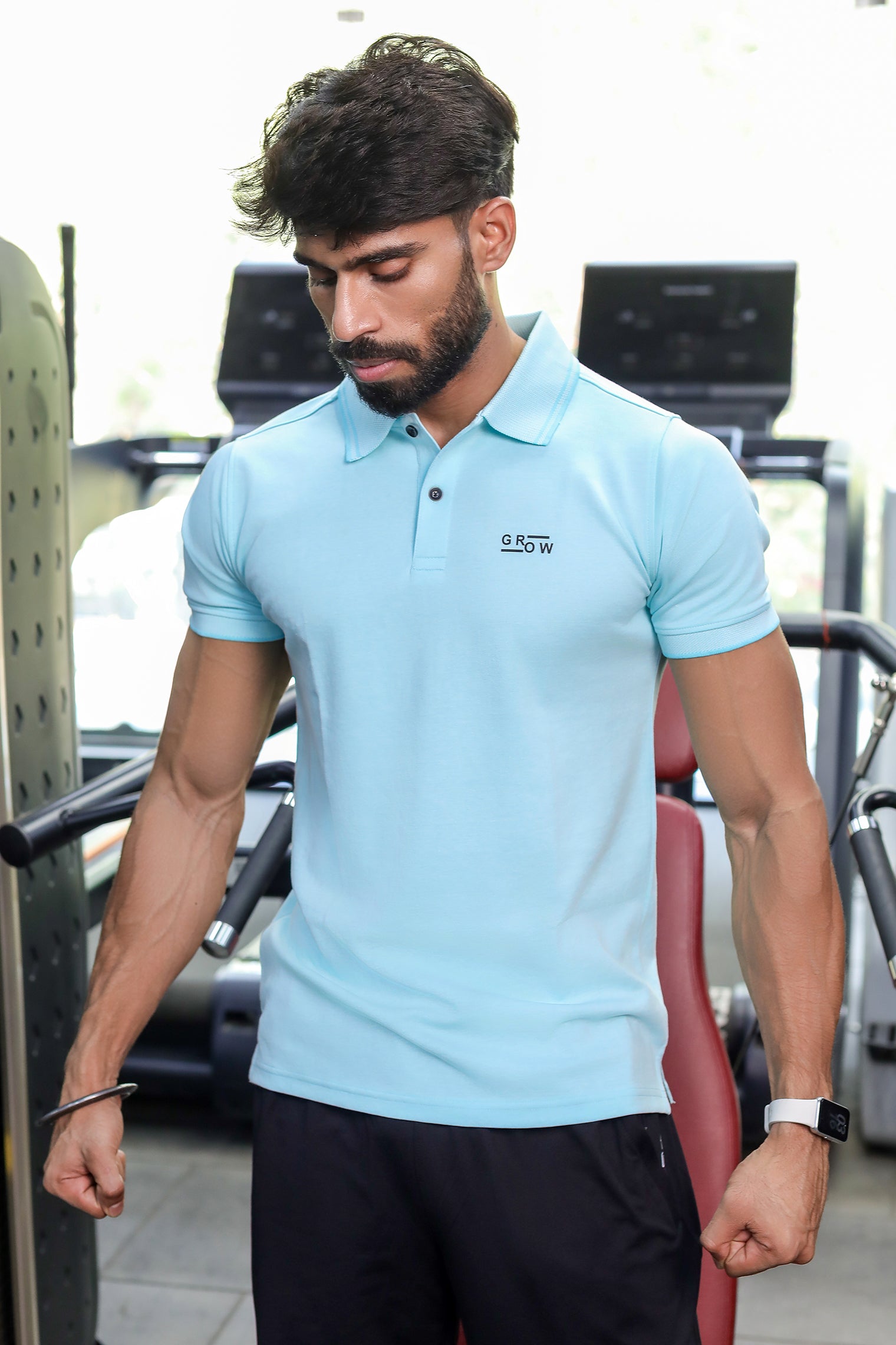 Premium Polo T-shirt Aqua