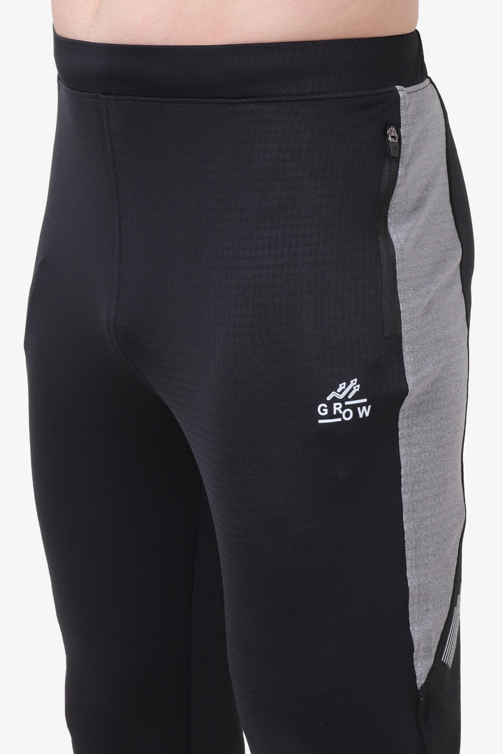 Brick Spandex Contrast Joggers Black