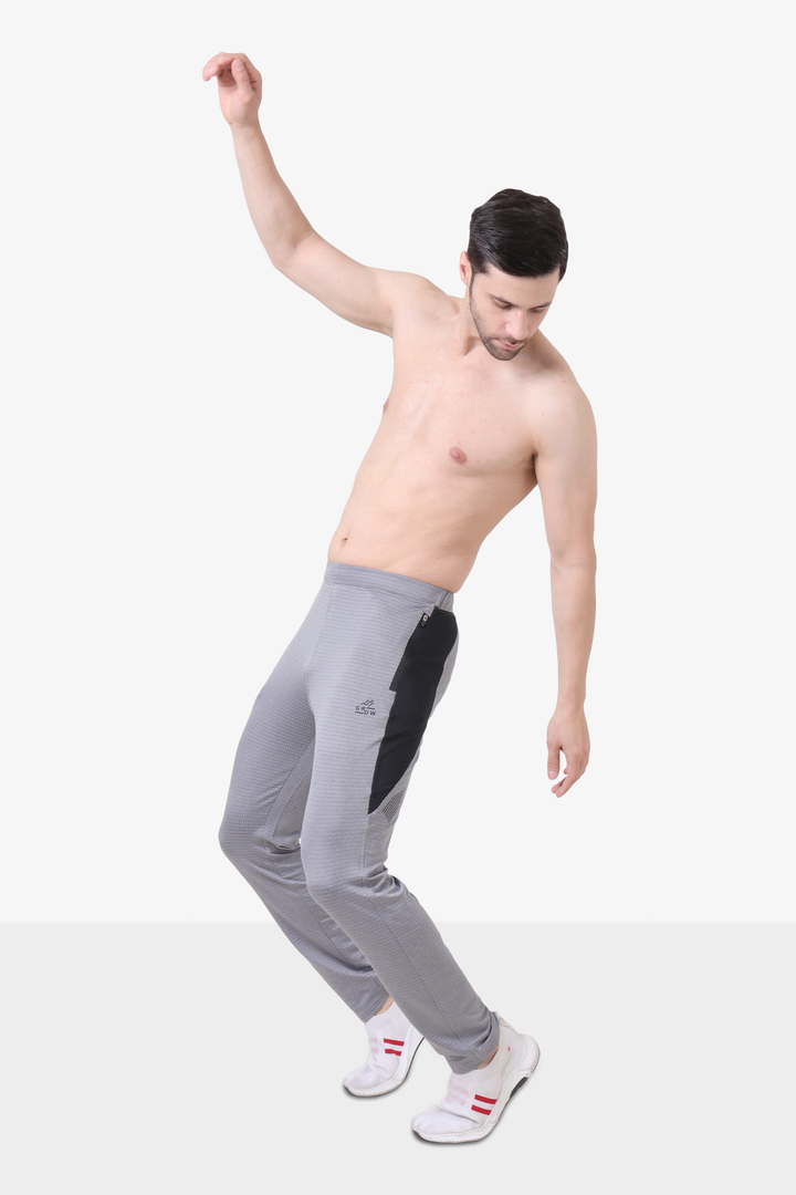 Brick Spandex Contrast Joggers Grey
